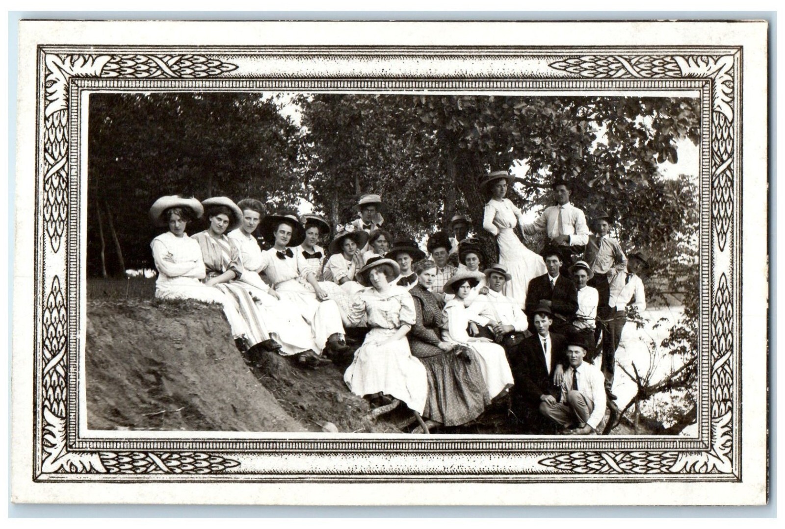 c1910\'s Fairmont Silver Lake Minnesota MN RPPC Photo Antique Gathering Postcard