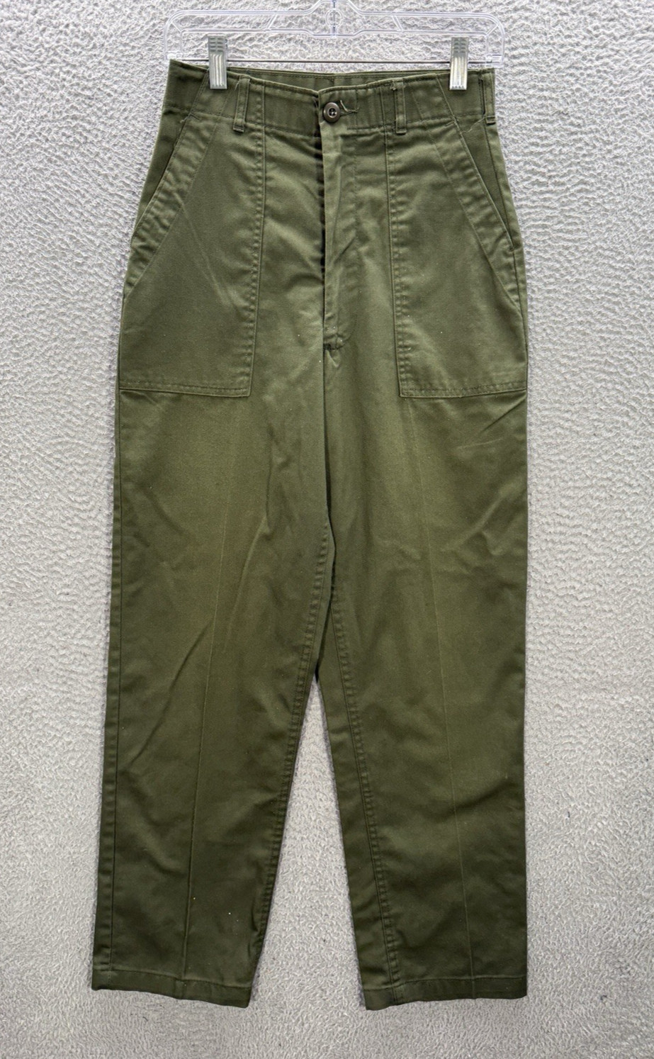 Vintage US Military Pants Mens 28x31 Fits 26x30 Green Utility Trouser OG-507 80s