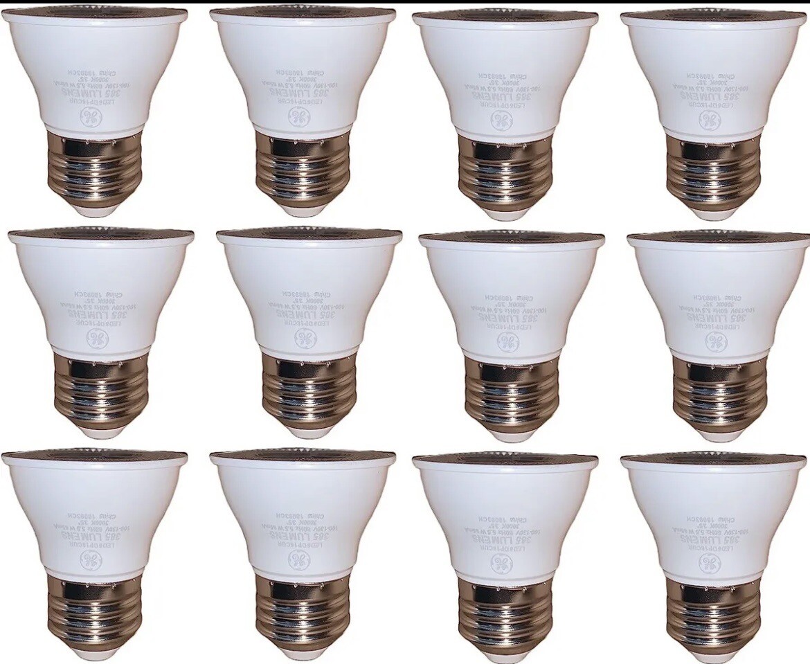 12 Pack  Par16 LED , Dimmable 5.5W 60 Watt Replacement Track Light Bulbs 3000K