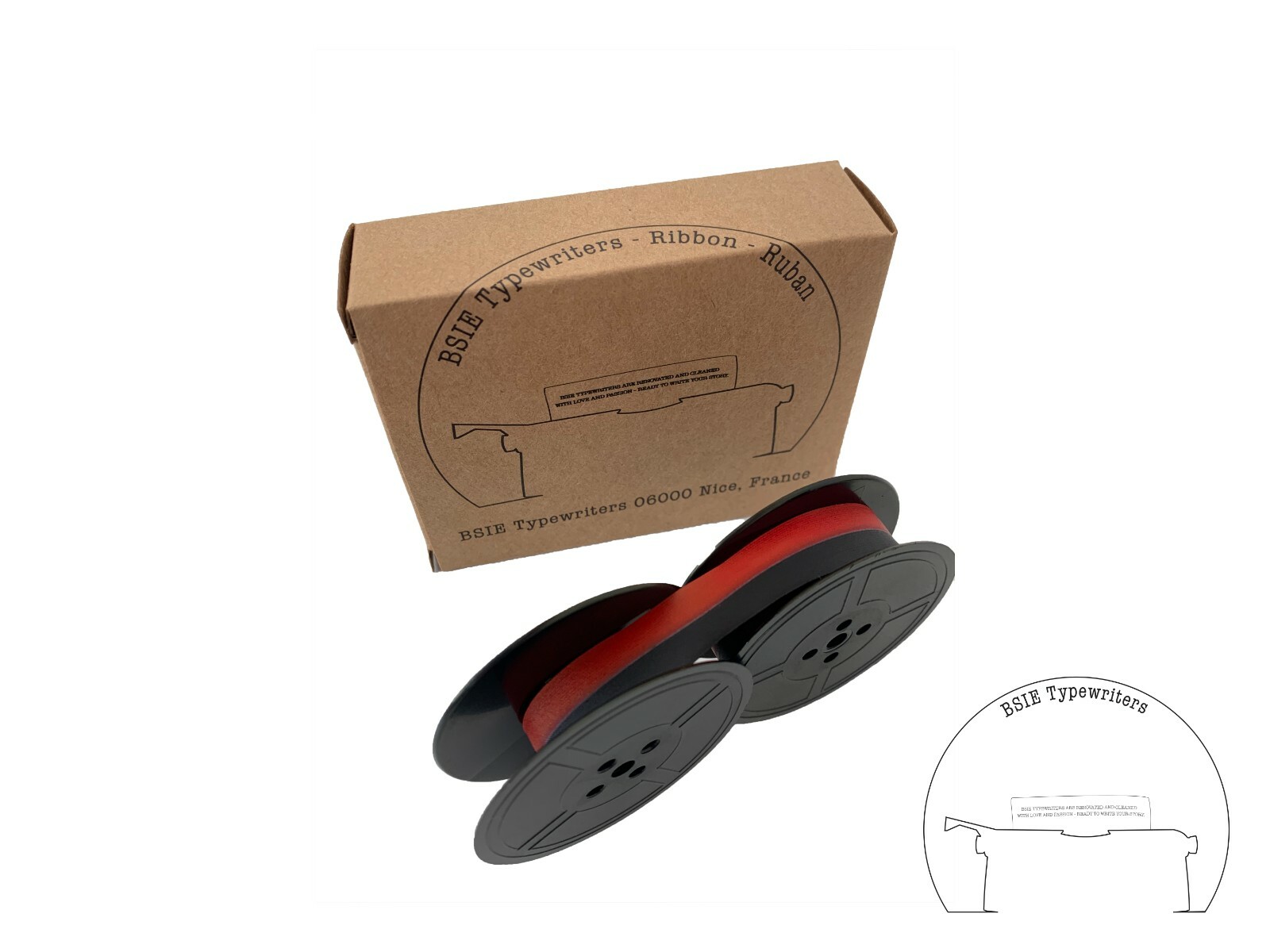 Brother Typewriter Ribbon - Black & Red - BSIE Typewriters France