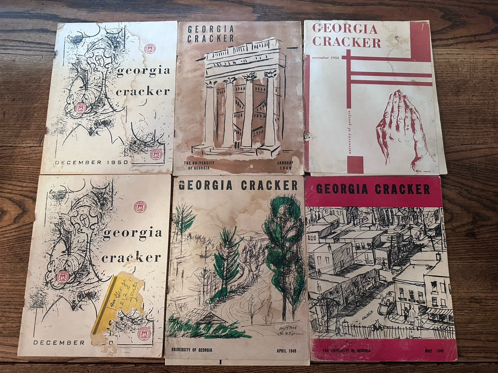 University of Georgia Student Magazine - Georgia Cracker - 6 Issues 1949 1950