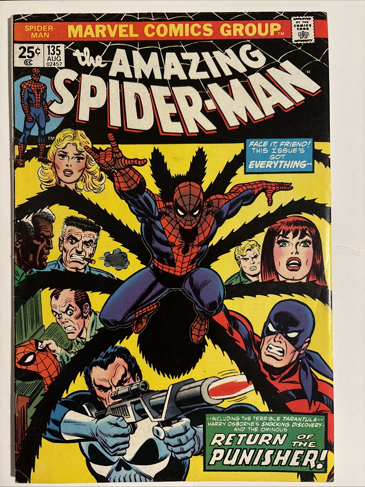 Amazing Spider-Man #135 (Marvel Comics August 1974) MVS Intact FN/VF