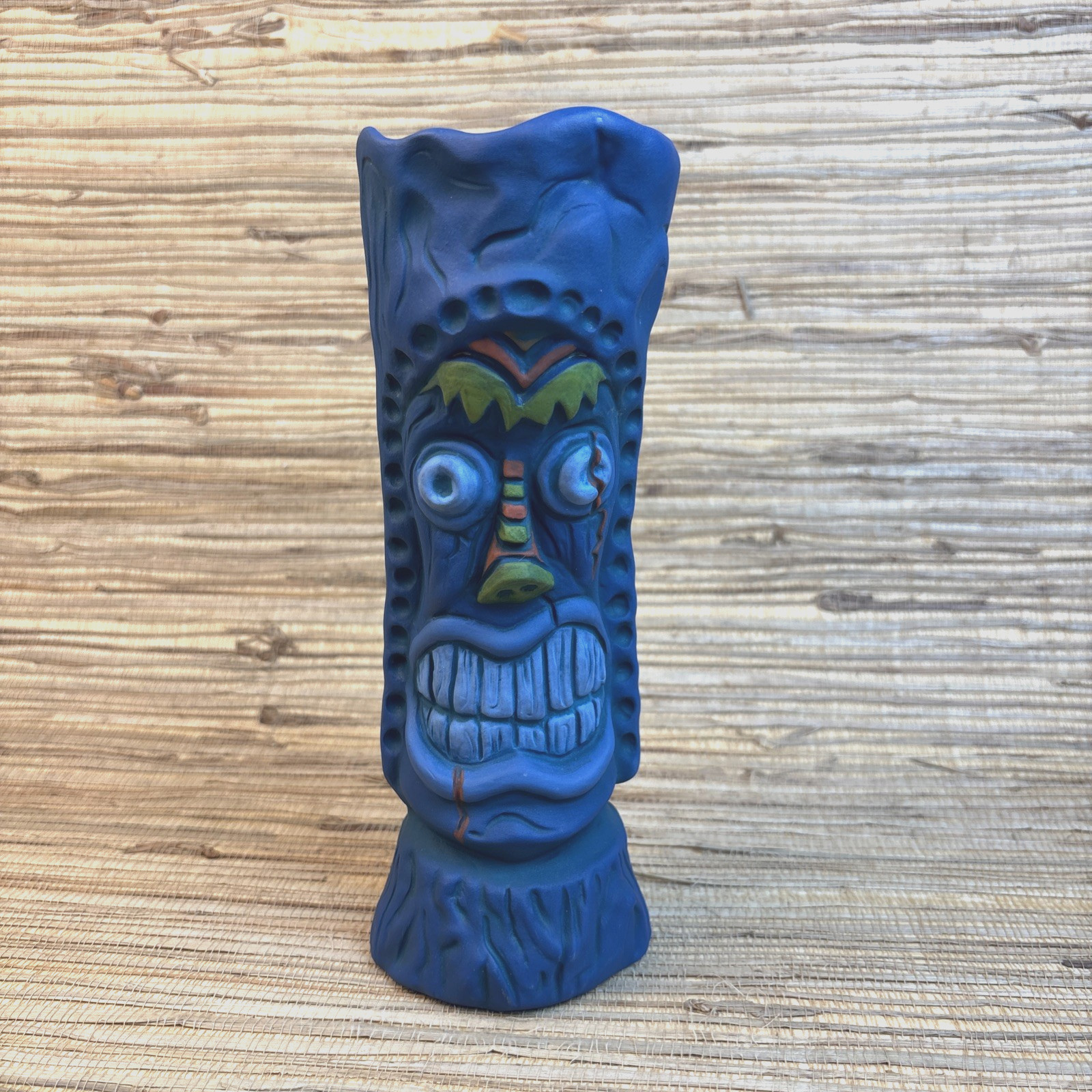 Max\'s South Seas Toe Guanko Tiki Mug Big Toe Blue Matte Glaze ED 8.5\