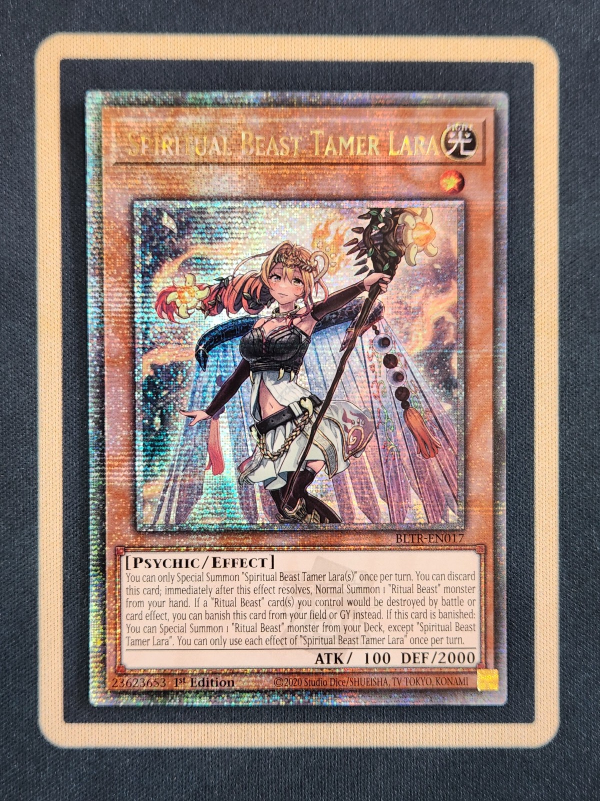 Yu-Gi-Oh TCG - Spiritual Beast Tamer Lara - BLTR-EN017 - 1st ED QCR