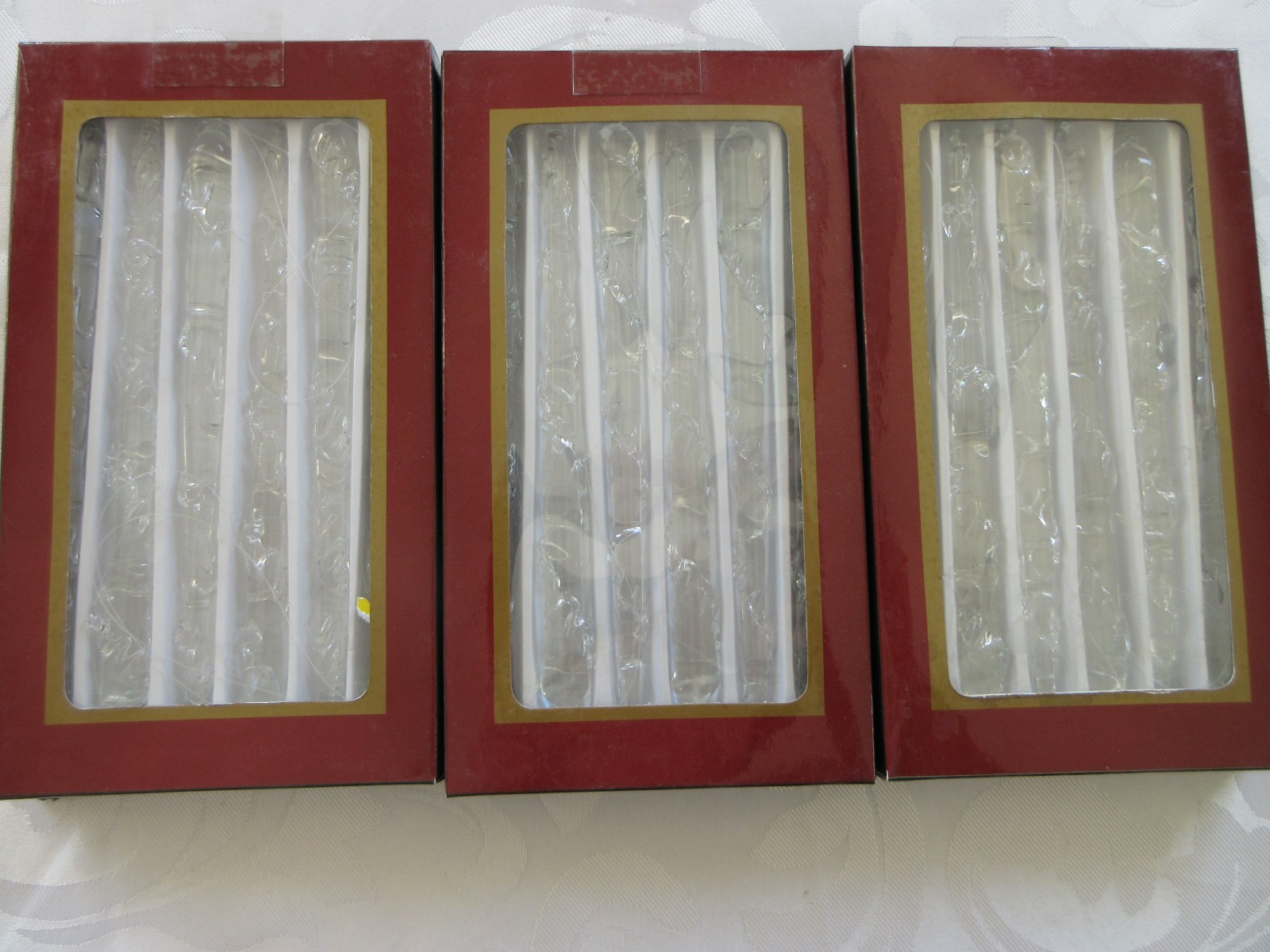 VTG Winward SOLID Glass Icicles ORNAMENTS, 8