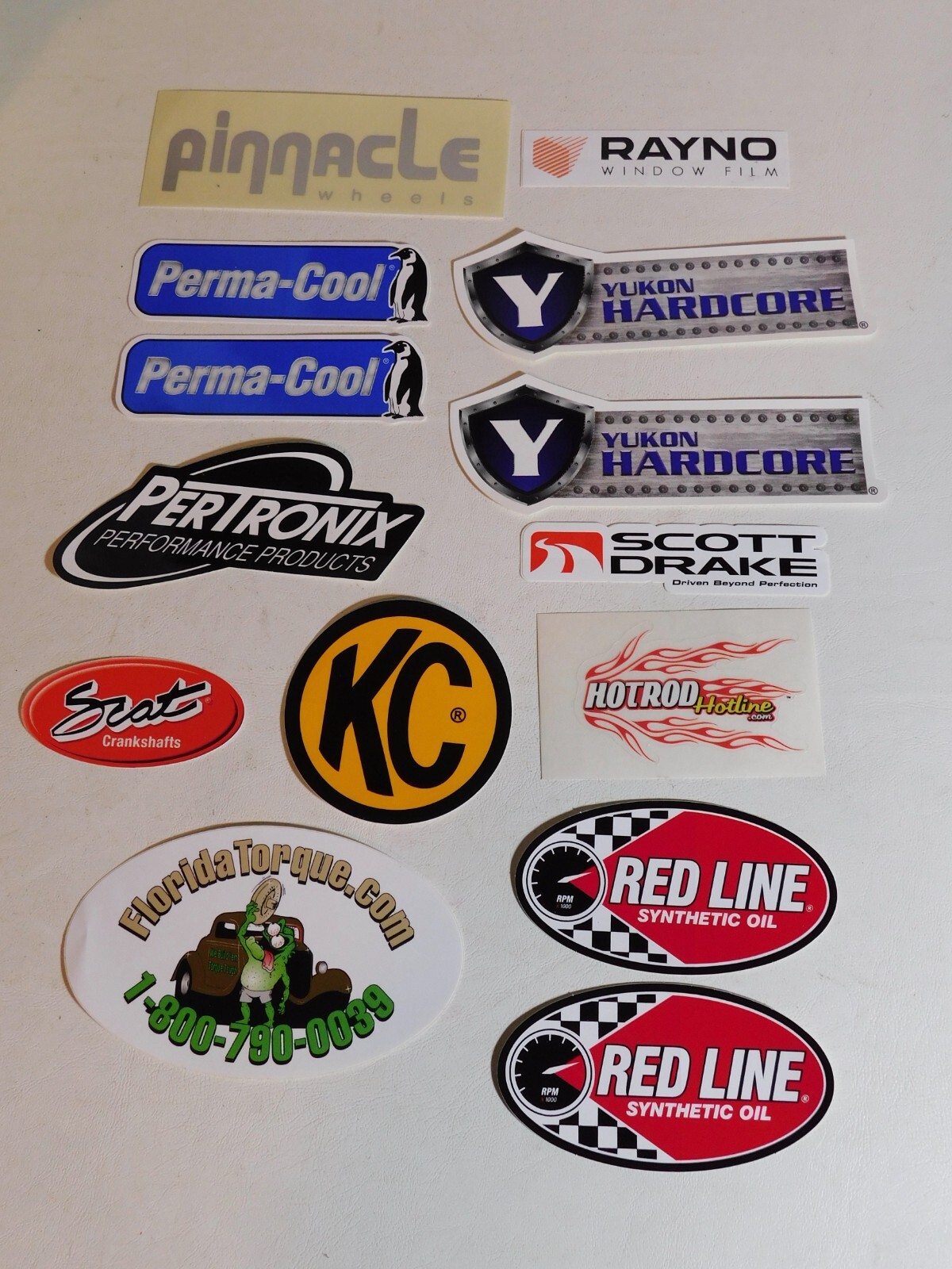 Red Line KC Yukon Hardcore Hot Rod Auto Decal Sticker - lot of 14 Variety