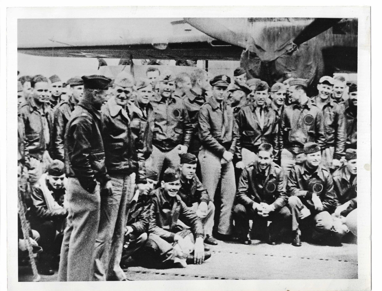 Jimmy Doolittle Raiders Vintage WW2 Army Air Wirephoto Hornet Mitscher 7x8.5in