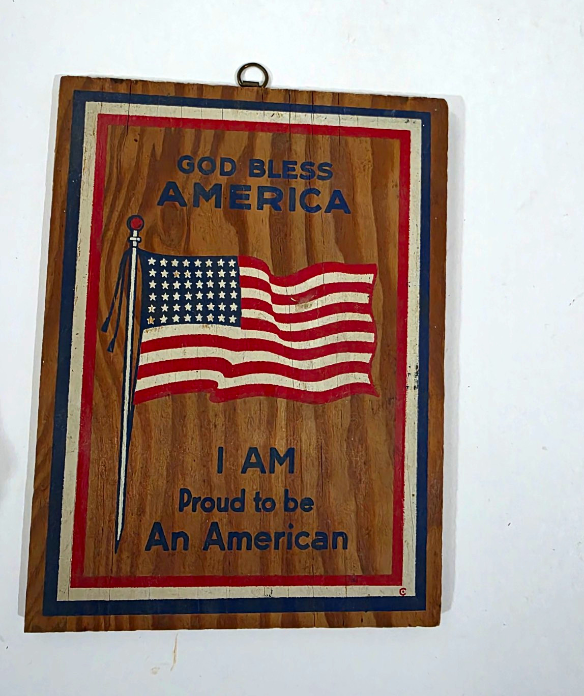 WW II Vintage 1940s Wooden Postcard