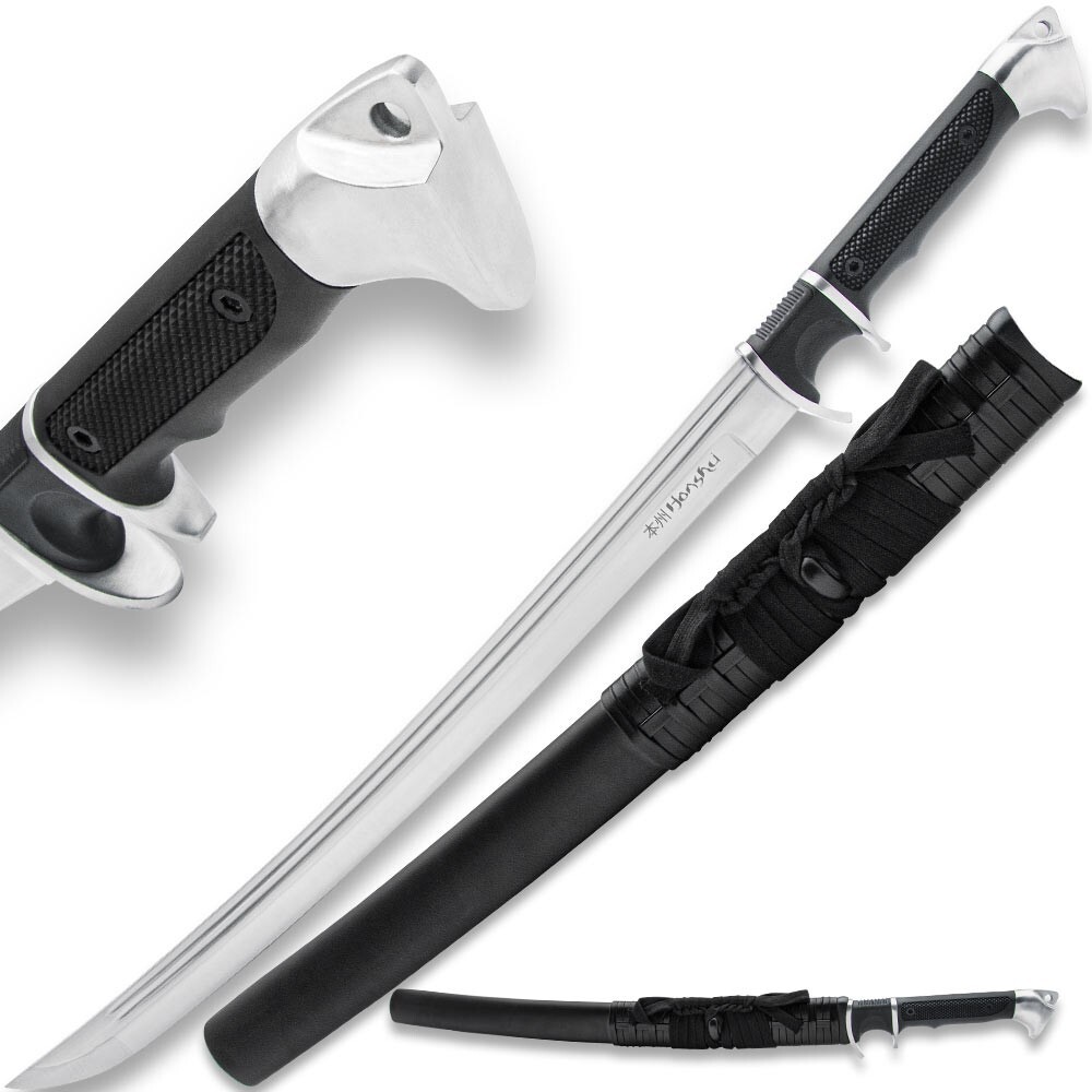 Honshu Sub-Hilt Wakizashi, 20 3/8” Carbon Steel Blade, Scabbard, 28 7/8