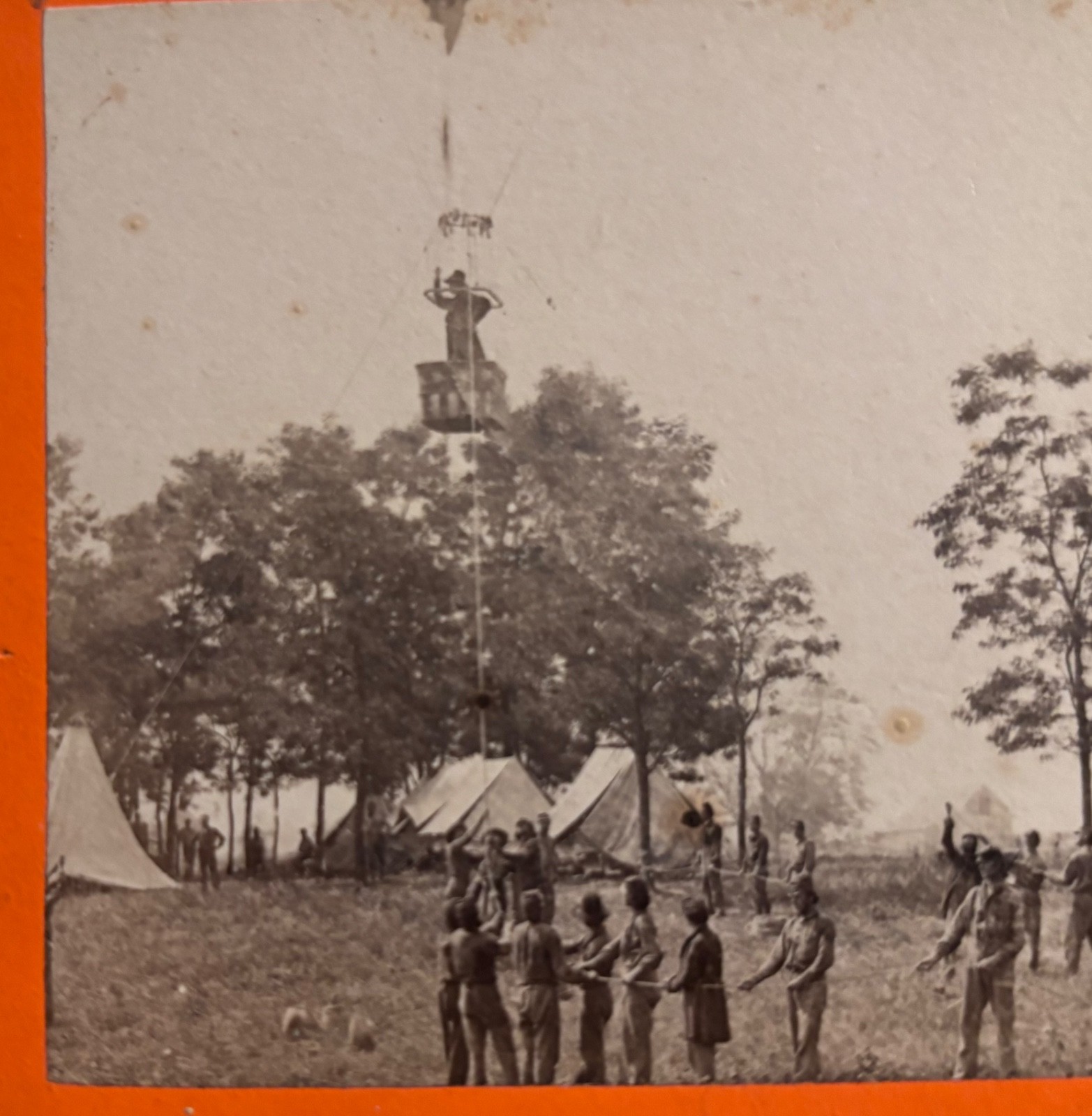 SV TAYLOR # 2348 PROFESSOR LOWE ALOFT IN HOT AIR BALLOON AT FAIR OAKS VA 1862