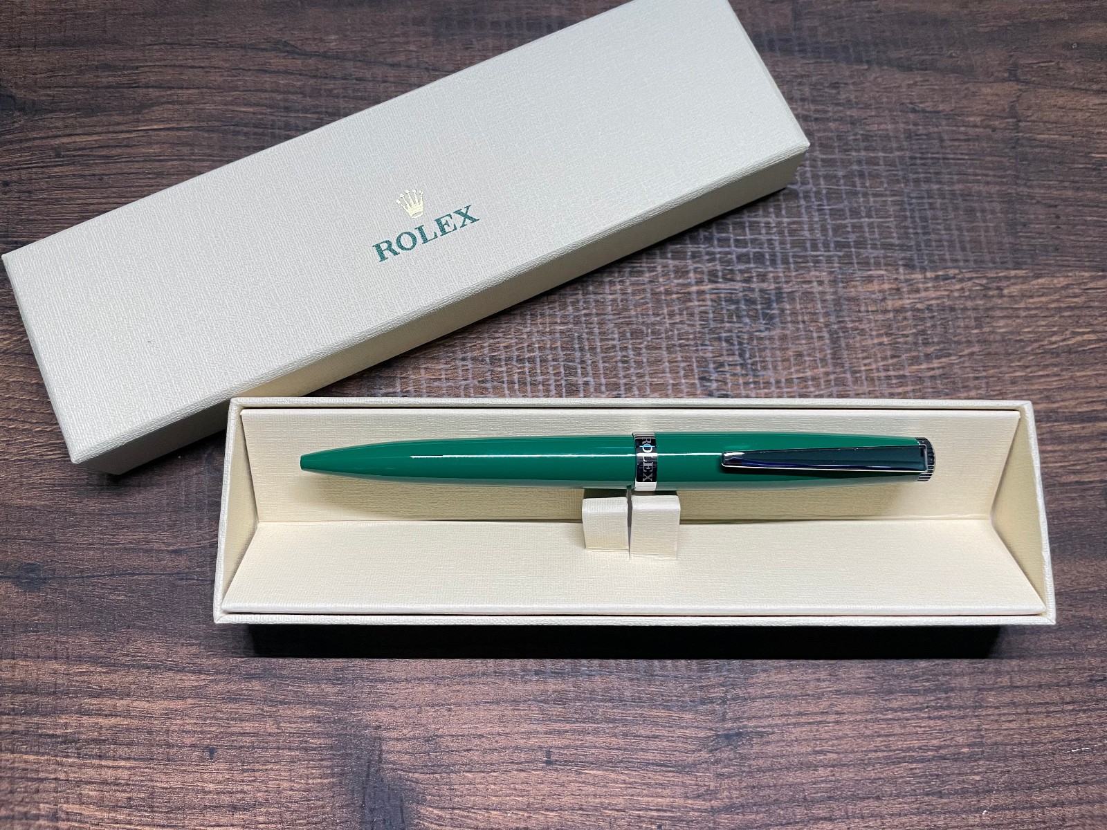 Rolex Green Submariner Twist Ballpoint Pen New Boxed Refillable Ad Gift