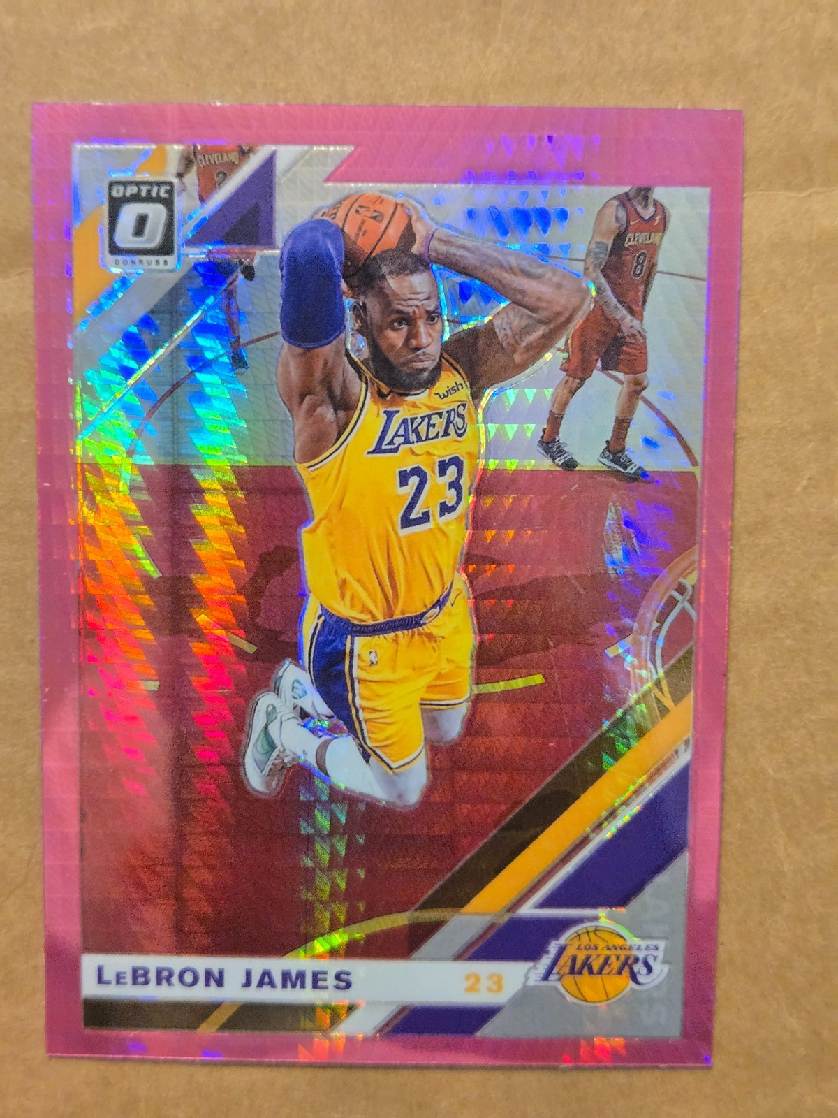 2019-20 PANINI OPTIC LEBRON JAMES #60 PINK REFRACTOR PRIZM HOLO