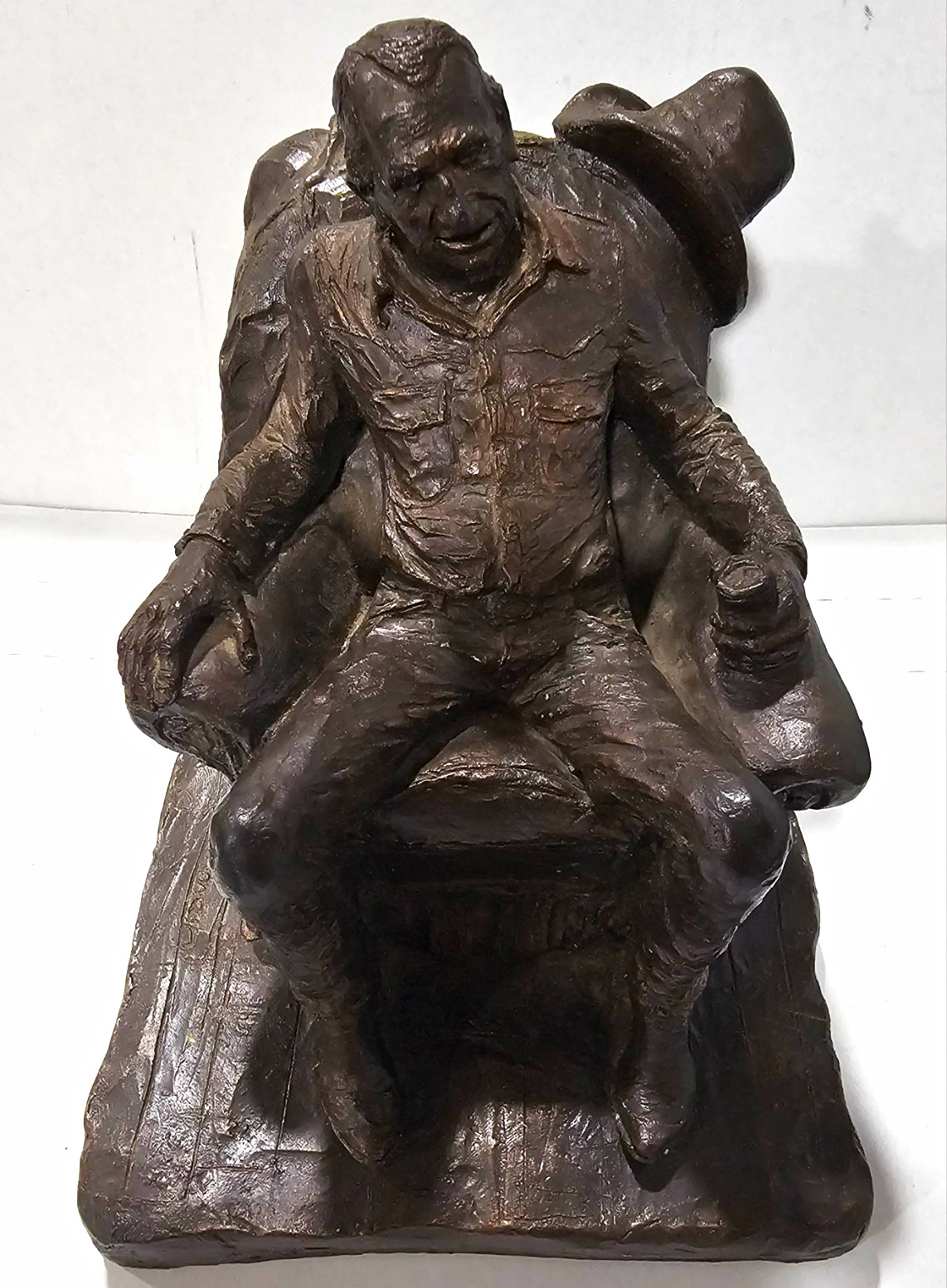 Vintage 1973 Michael Garman Chairman of the Range Cowboy Sculpture Signed