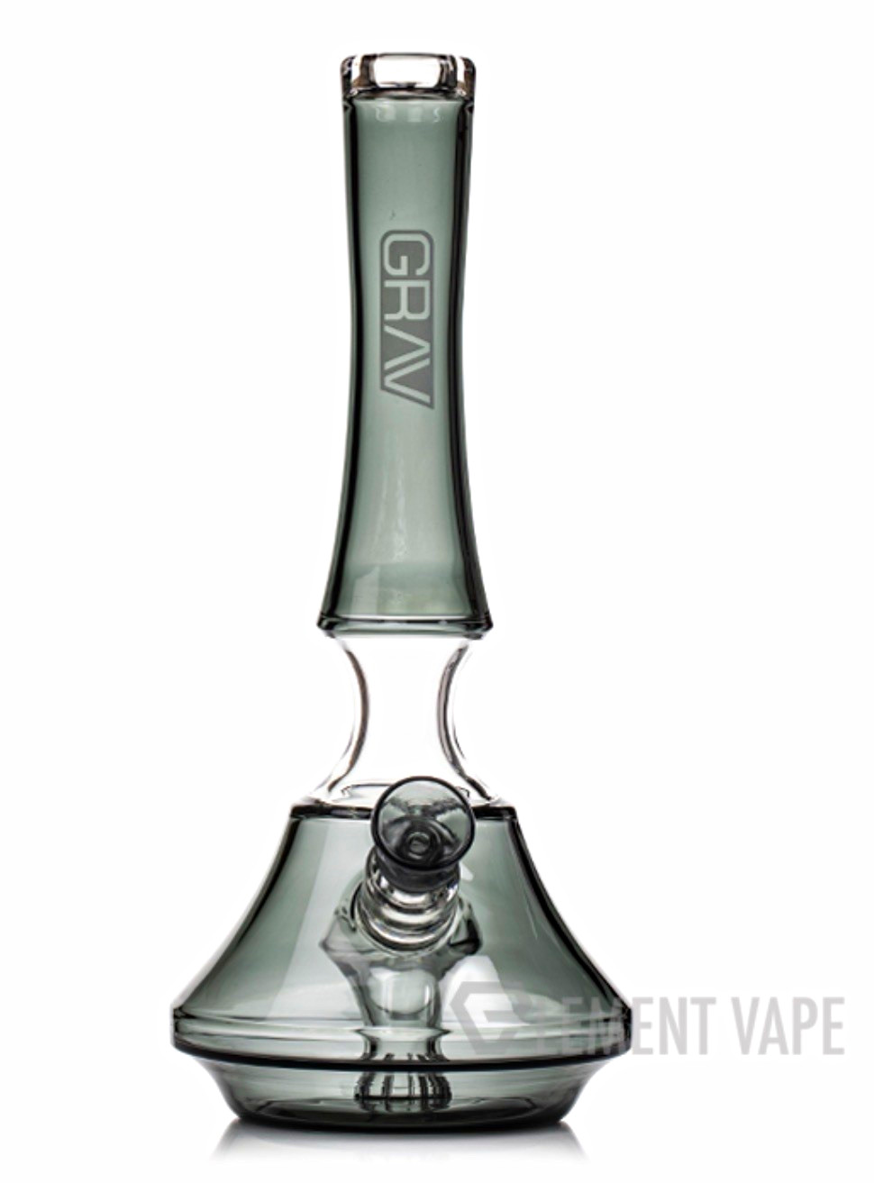 GRAV Empress Borosilicate Glass Water Pipe, Handmade, Gray/Clear