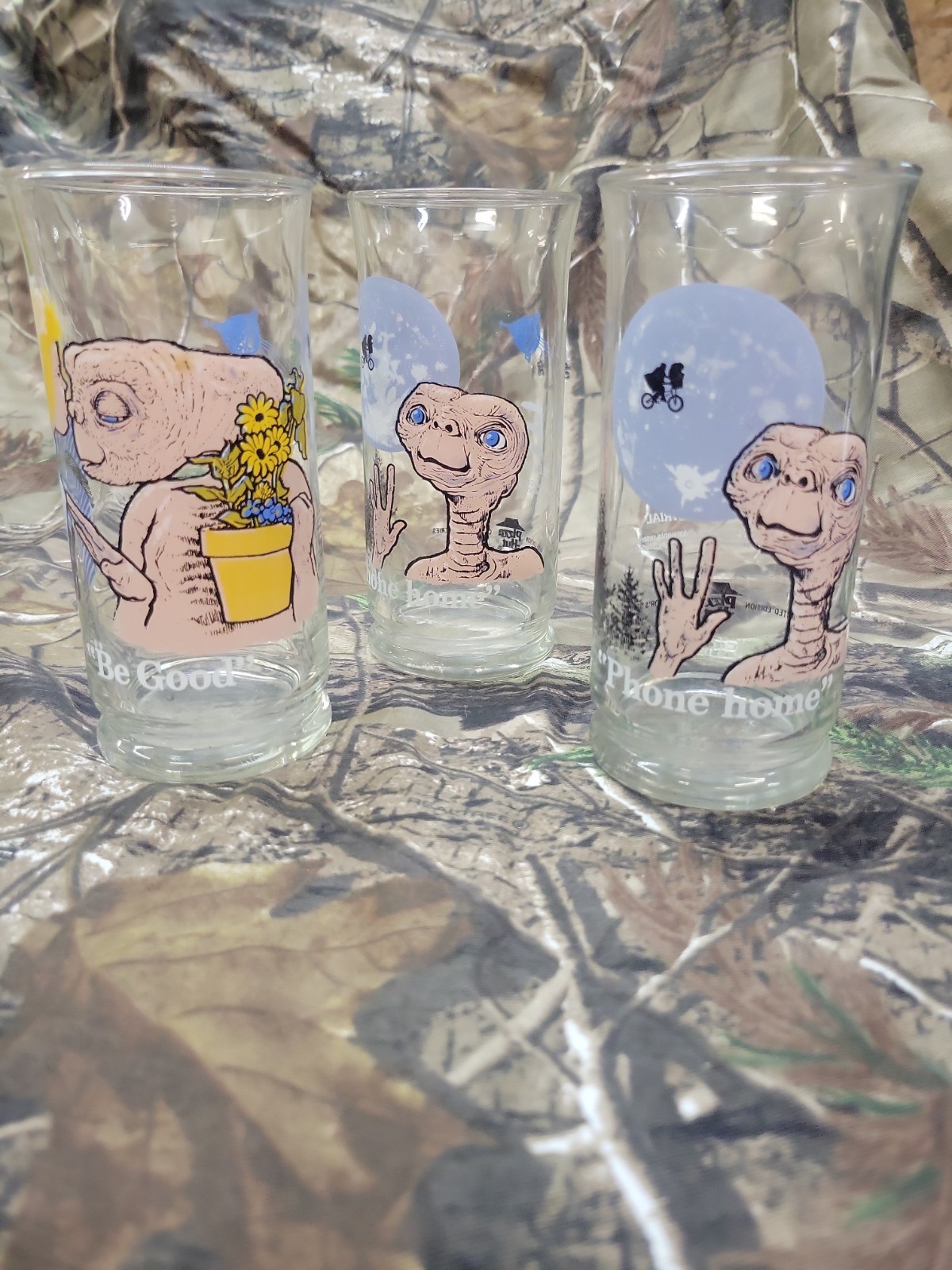 1982 E.T. Pizza Hut Glasses Set of 3