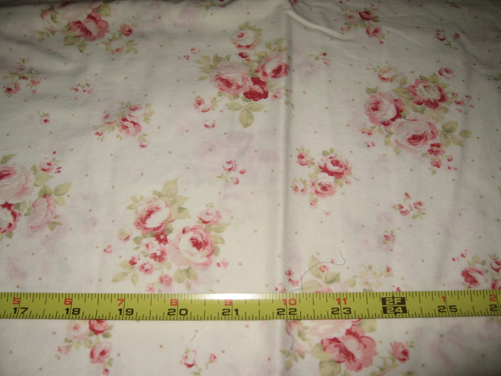 Vintage Durham Collection Fabric by Lecien Pink Roses on Cream 1+ Yard