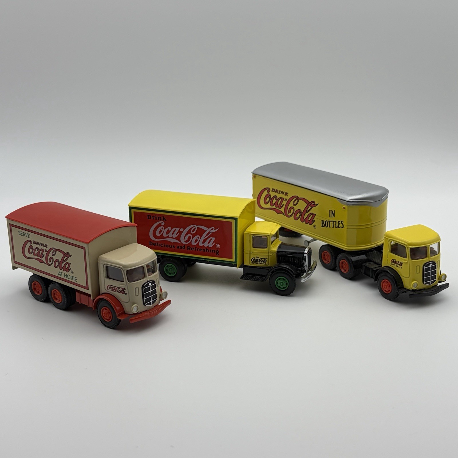 Lot Of 3 1991 Delivery Trucks AHL Mack Hartoy Coca-Cola  Die Cast Vintage 1:64