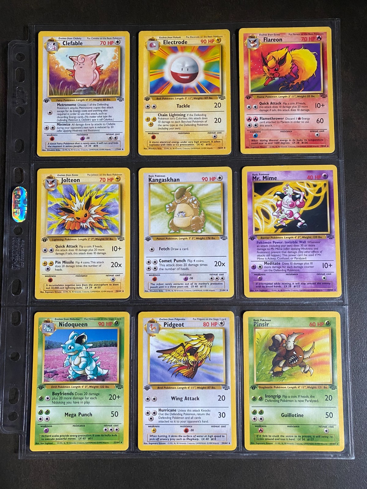 Complete 1st Edition Jungle Set - Non Holo - Vintage 1999 Pokemon Cards Bundle