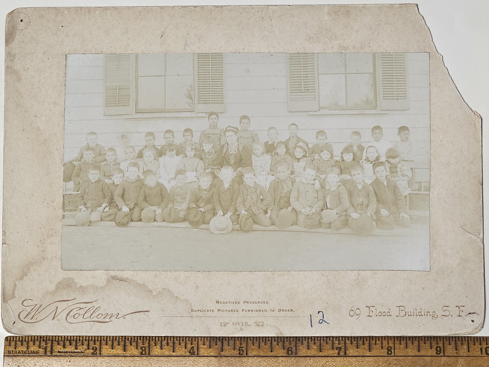 c1904-07 California School Children Photo W.N. Collom San Francisco Flood Bldg