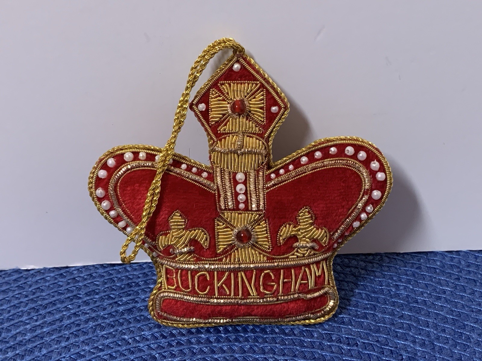 Vintage Royal Collection Buckingham Palace London Christmas Ornament Crown 4”