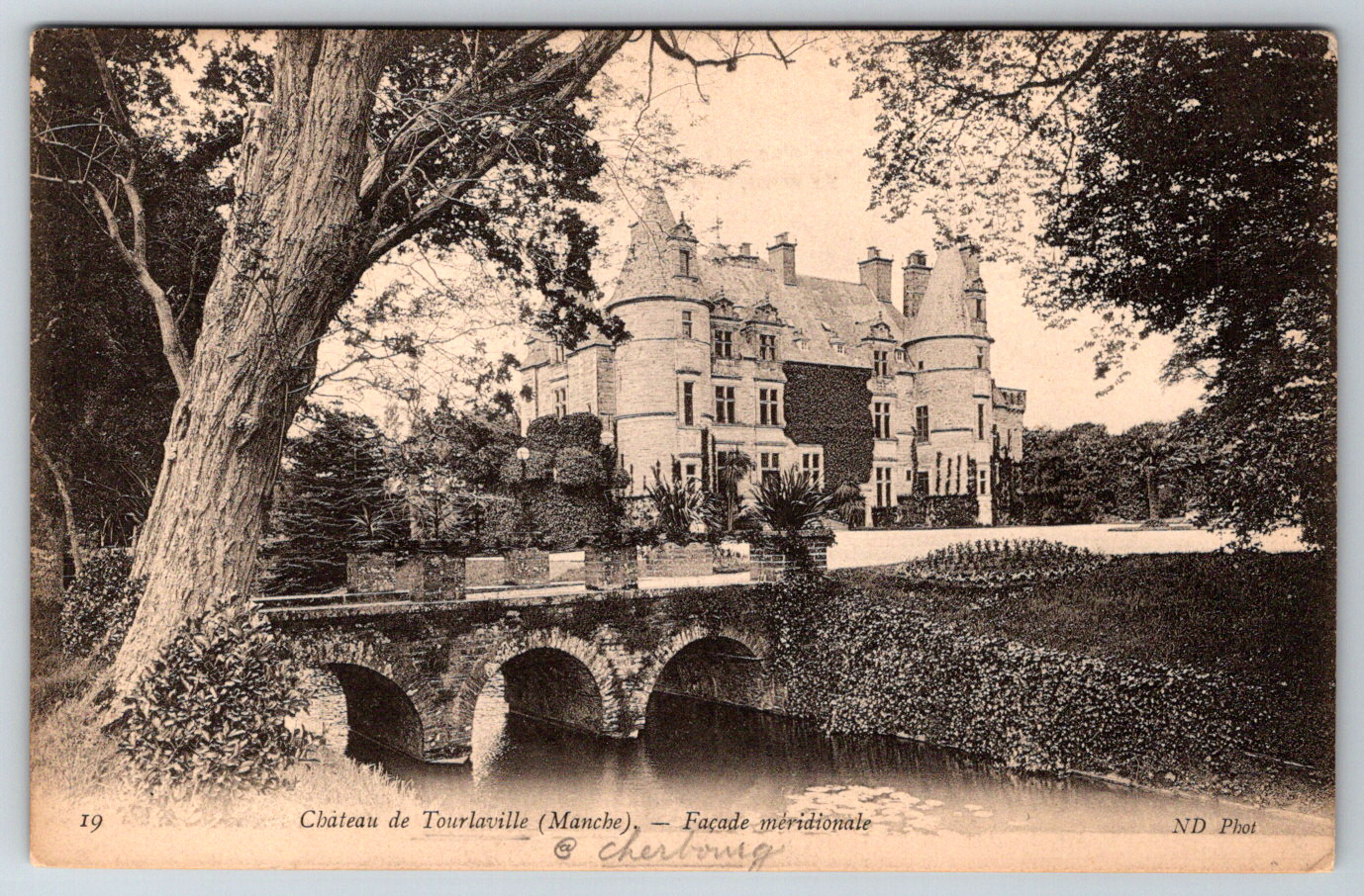 c1910s Chateau De Tourlaville Manche Facade Antique Postcard