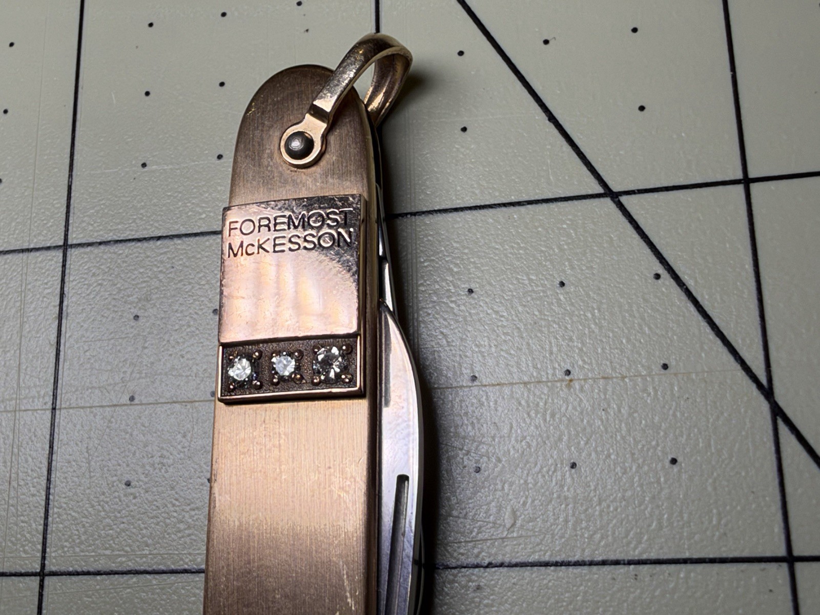 Vintage Anson 12K Gold Filled Imperial USA Pocket Knife Foremost McKesson