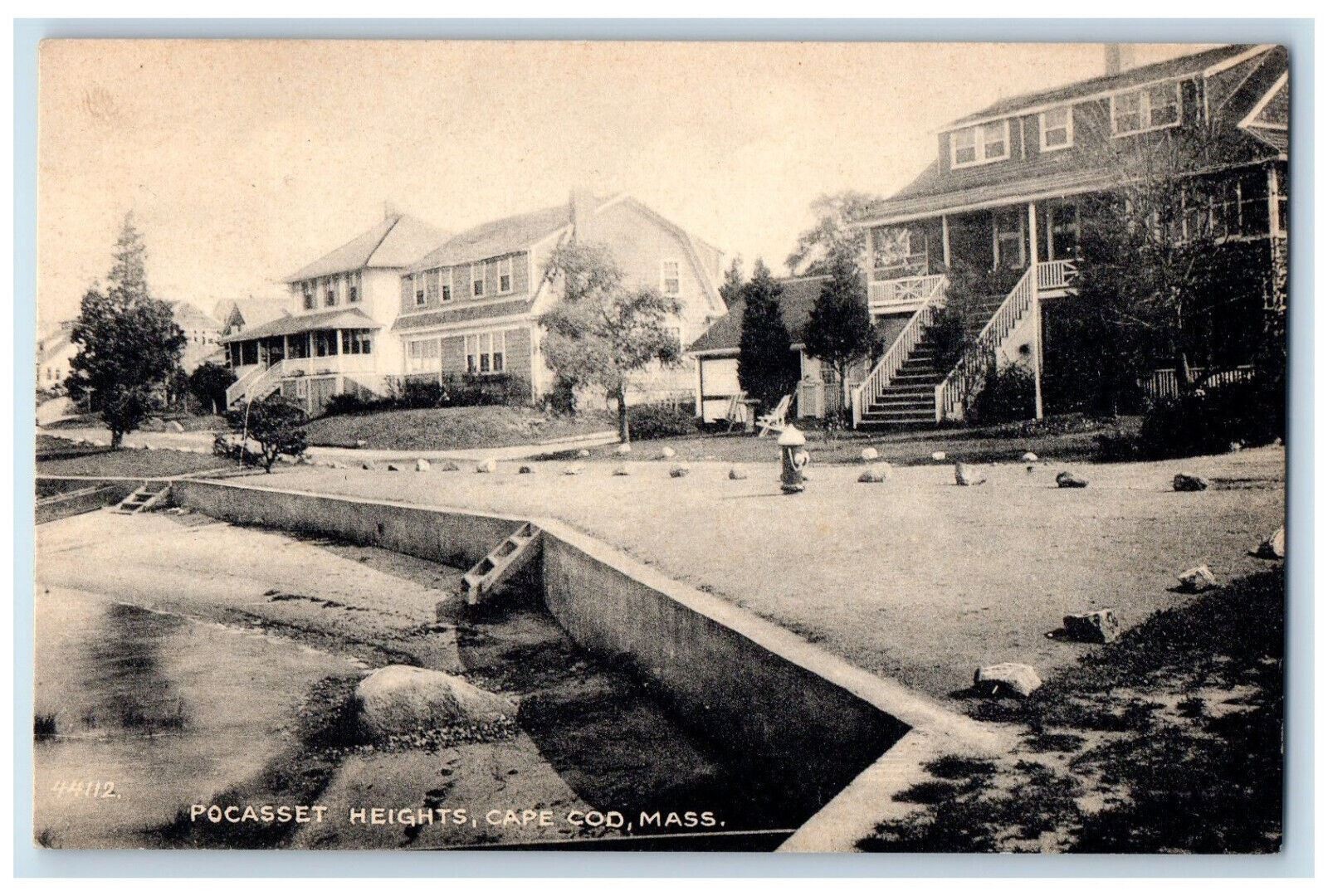 1924 The Deerfield River And Mohawk Trail East Of Charlemont MA Vintage Postcard