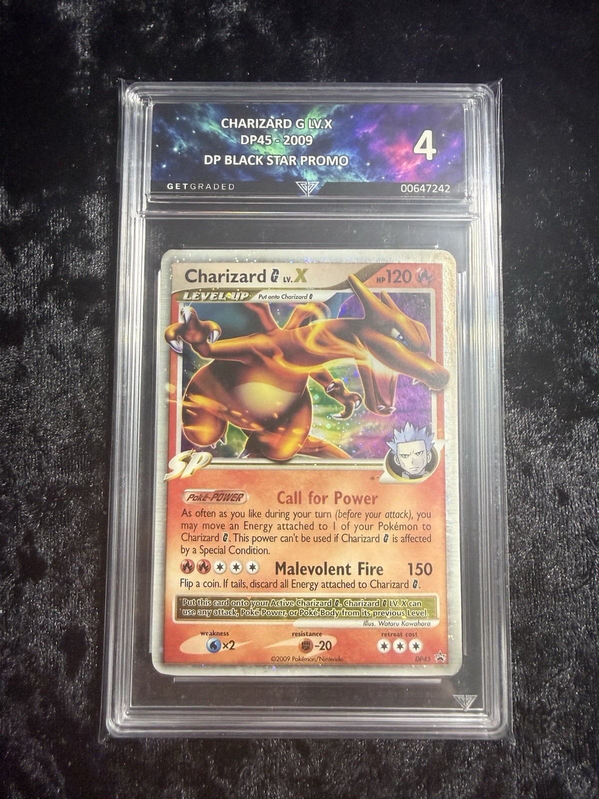 2009 POKEMON DIAMOND & PEARL PROMO HOLO #DP45 CHARIZARD G LV.X GetGraded 4 GG