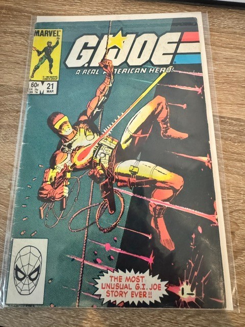 1984 MARVEL COMICS GI JOE #21 VF- 1st PRINT STORM SHADOW SNAKE EYES SILENT ISSUE