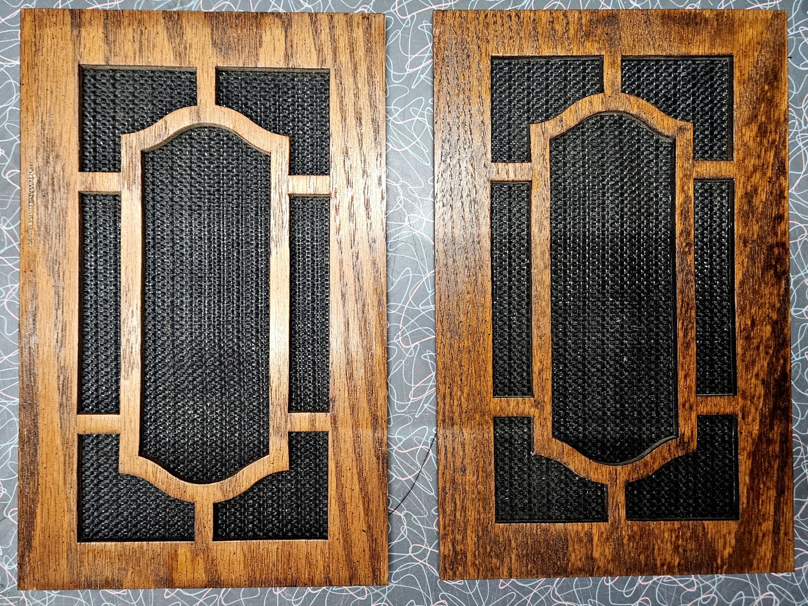Howard Miller 610-160 Grandfather Clock Side Access Wood Panels Pair Oak