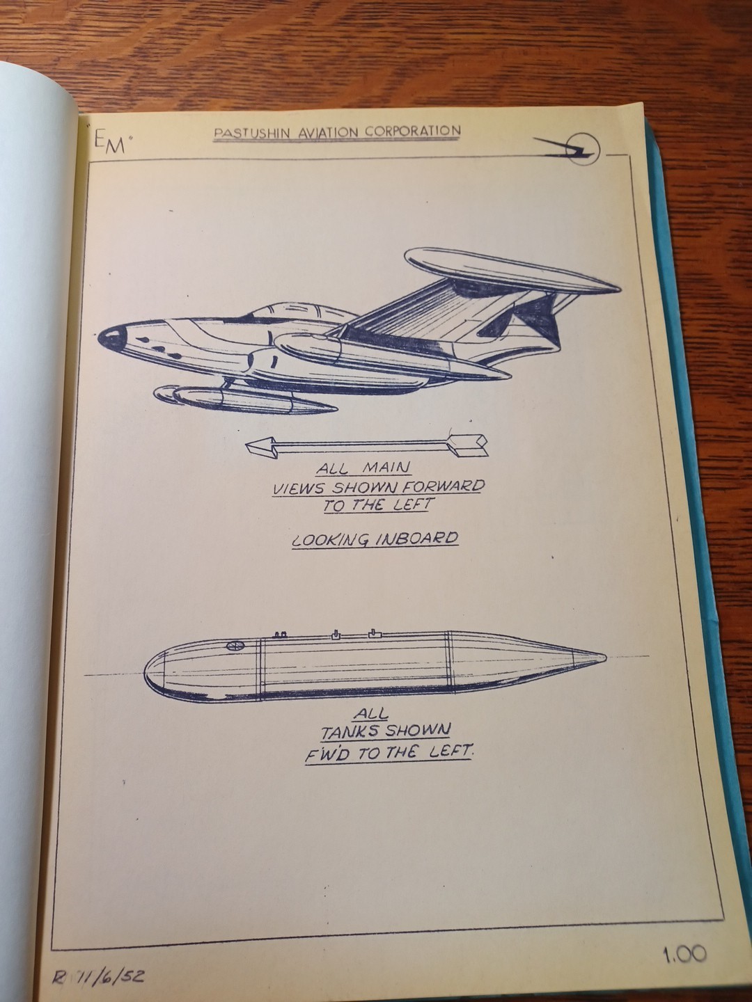 1952 Pastushin Aviation Corp Jet Plane Engineering Manual JRR44