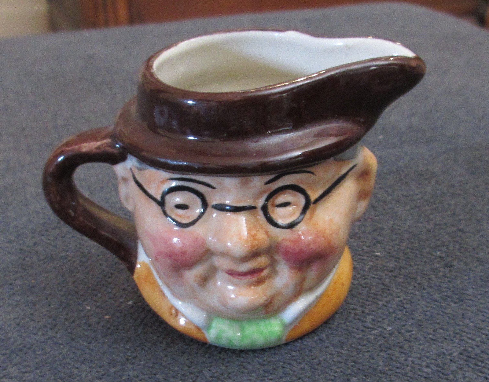 Vintage Artone Pottery Toby Double Sided Face Creamer Miniature 2\