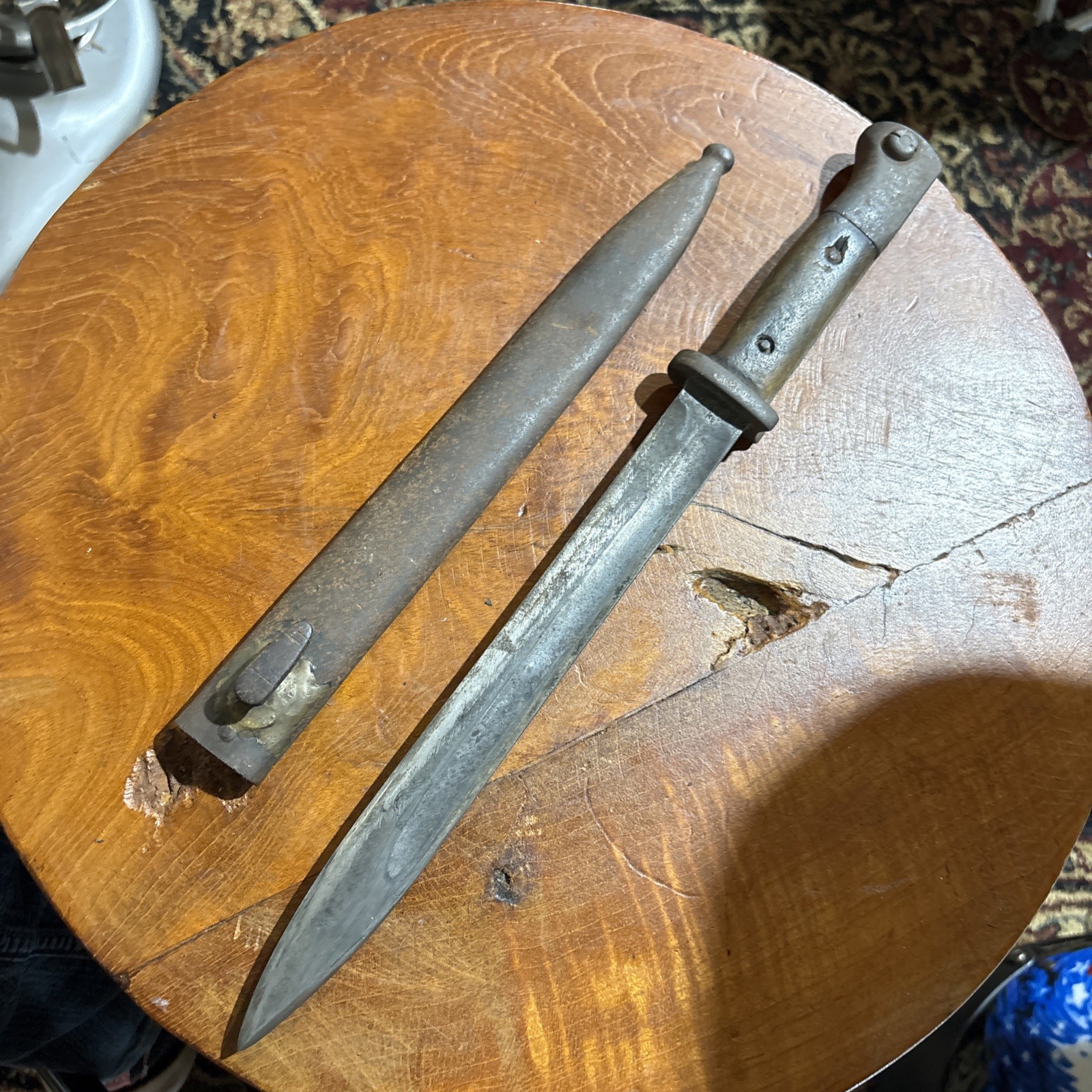 M1895 Bayonet marked S/185 4369 K - 15 inch With Scabbard
