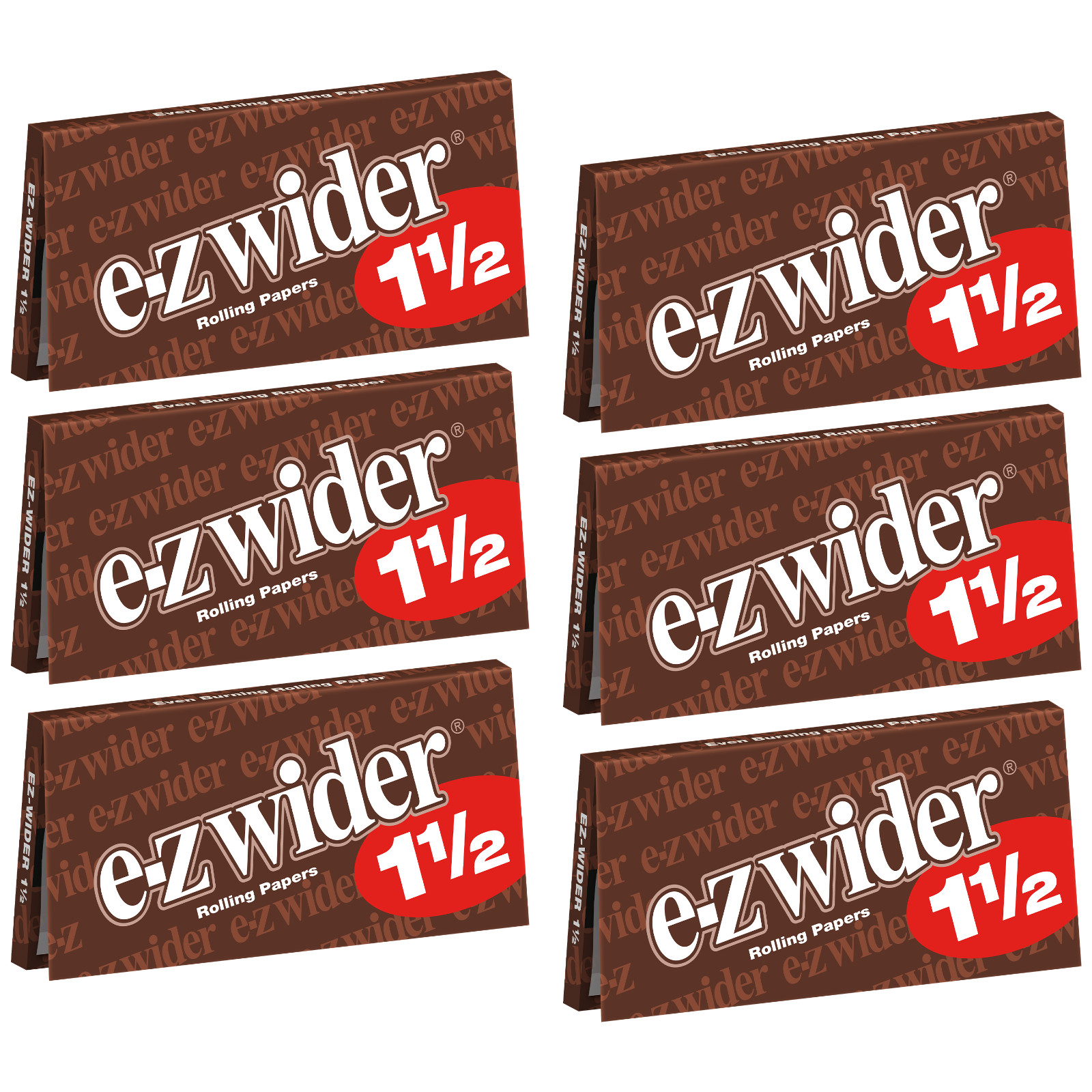 ez wider Rolling Paper 1 1/2 Cigarette Papers (1.5) 144 Leaves (6 Booklets)