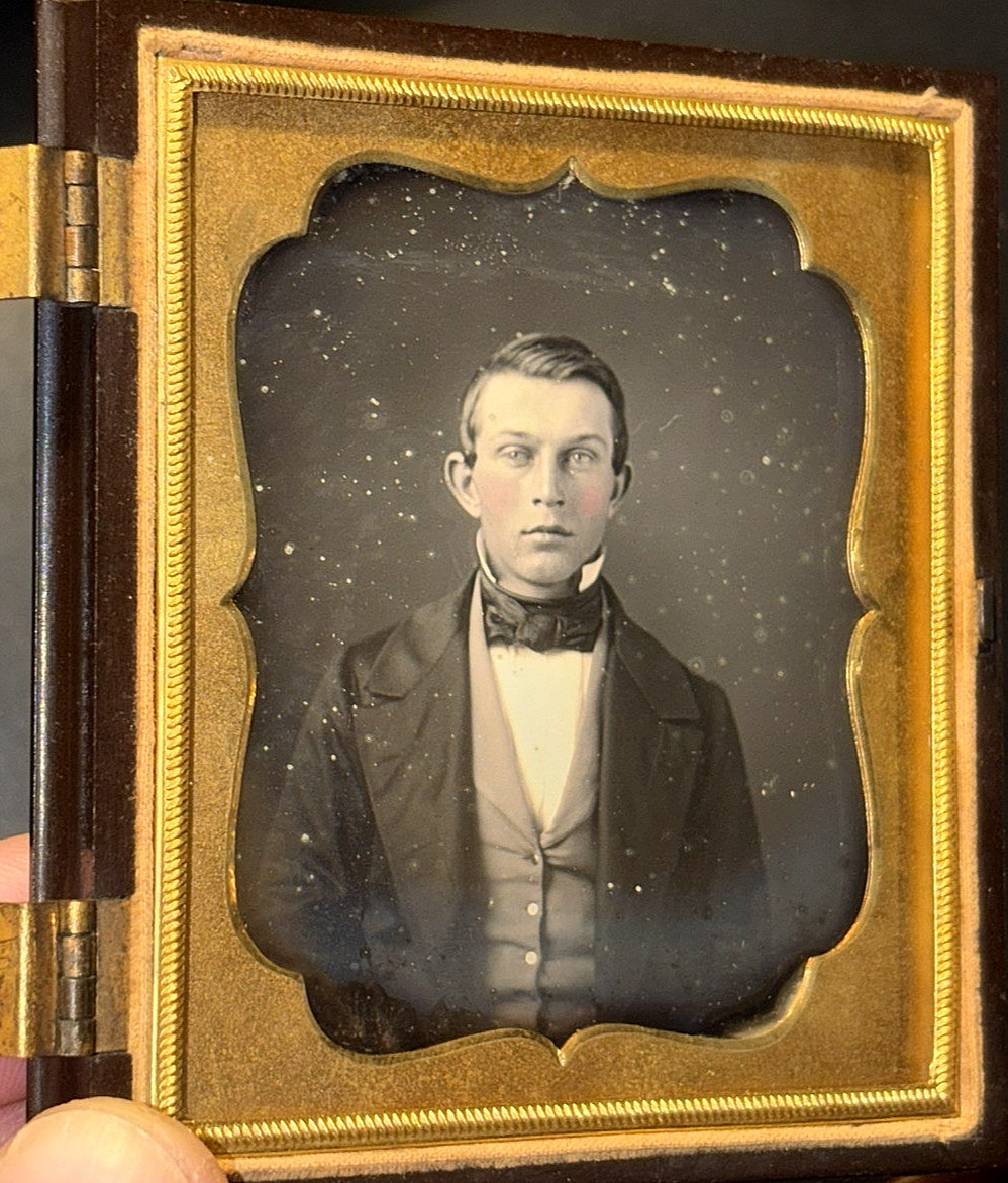 Daguerreotype of a Young Man with Nice Tinting 6th Plate Half Case
