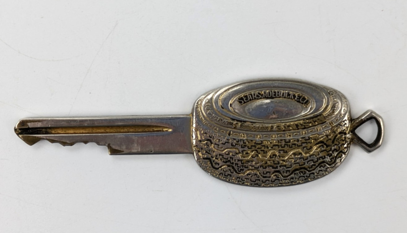 Vintage Sears Roebuck and Company Tire Key Advertising Piece 2.75