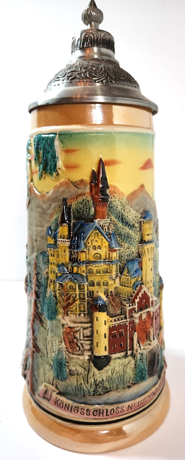 Konigsschloss Neuschwanstein Castle German Beer Stein Brand D.N. & E.I. New