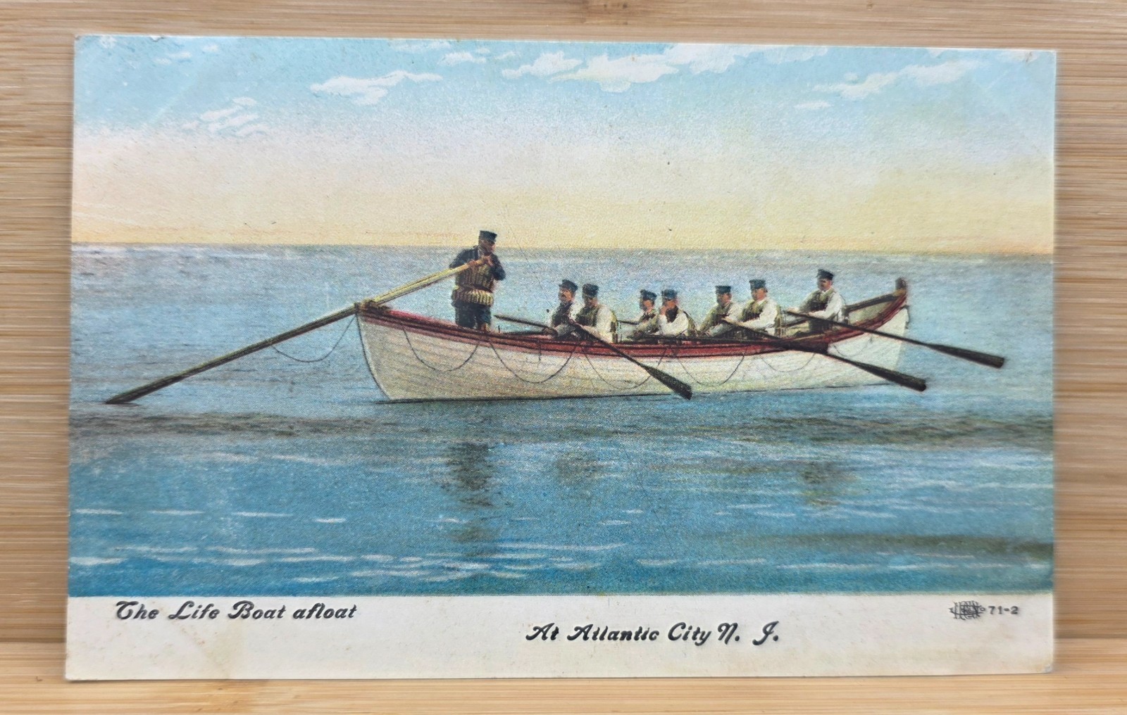 Vintage Life Boat Afloat At Atlantic City NJ Postcard Eagle Divided Back 71-2 Vintage Life Boat Afloat At Atlantic City NJ Postcard Eagle Divided Back 71-2