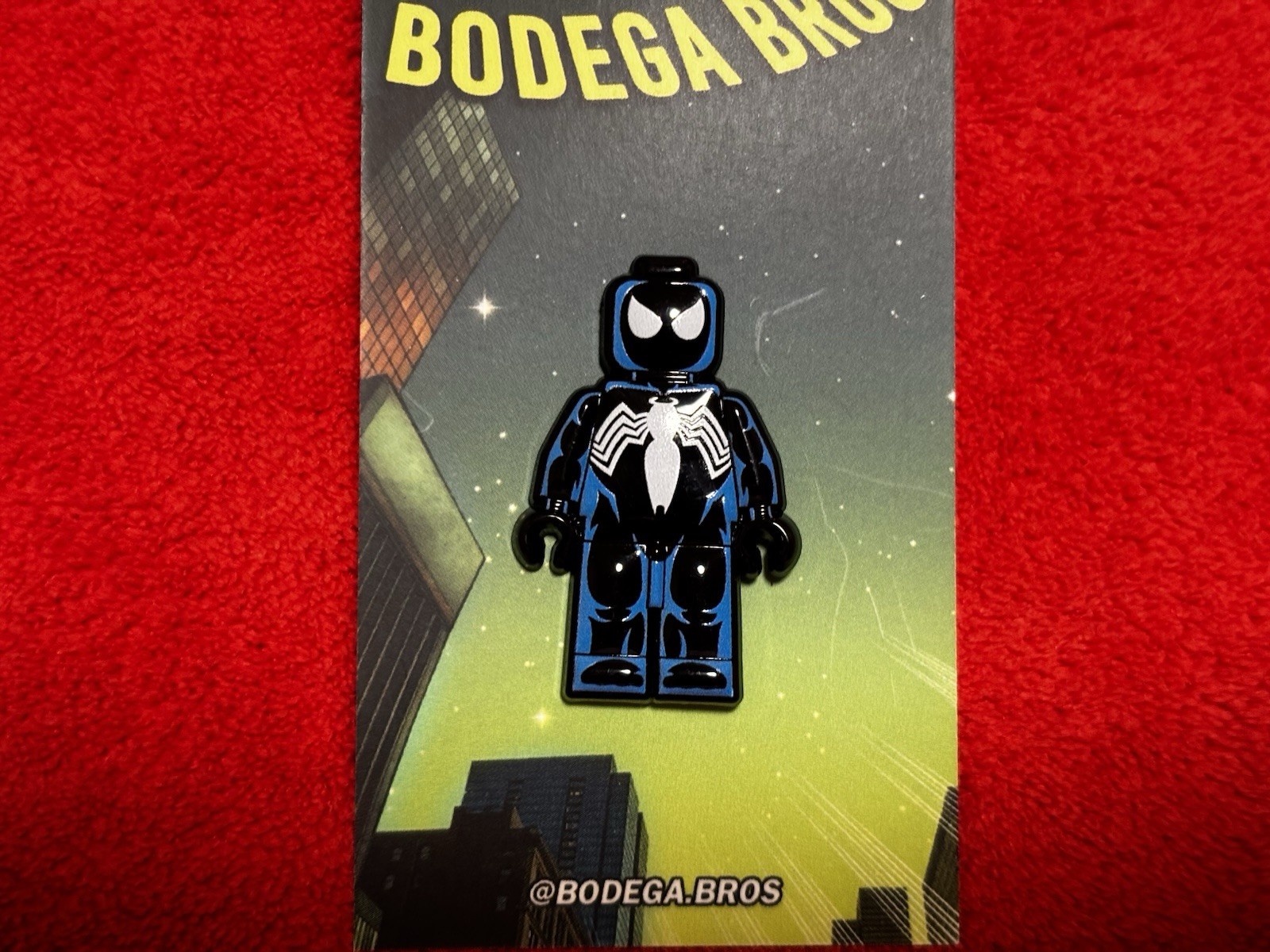 Bodega Bros Spider-Man Symbiote Suit Brix Series Hat Pin Marvel