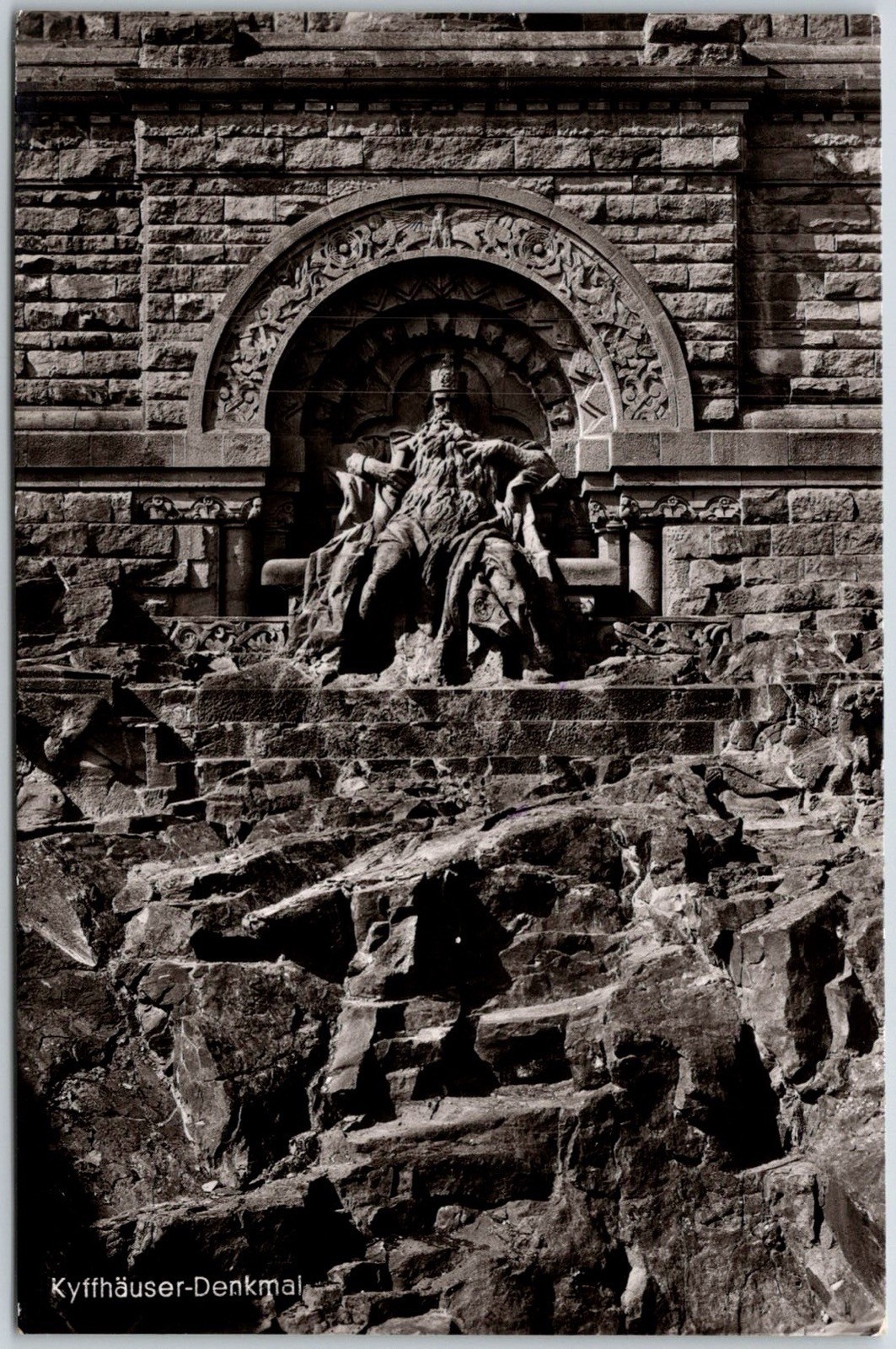 Kyffhäuser Monument Germany Detailed Stone Sculpture Architecture RPPC Postcard
