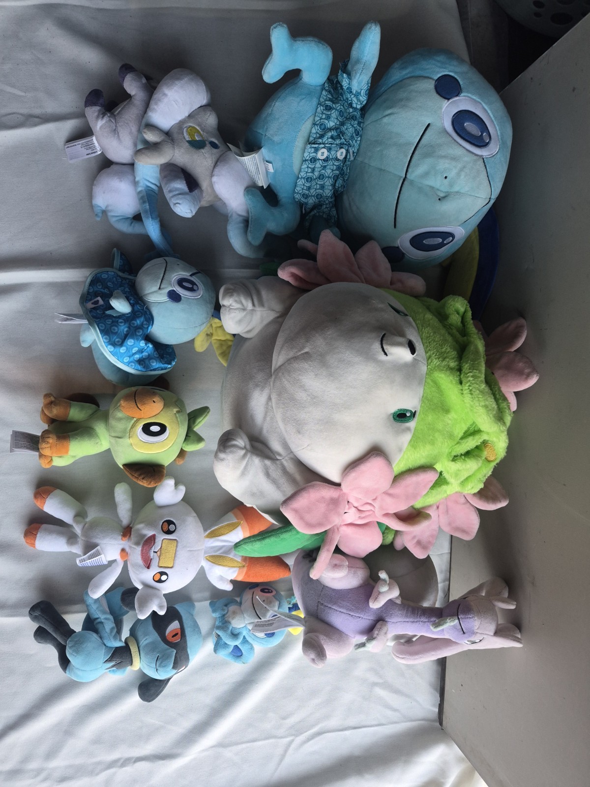 Pokemon Plush Lot Galar Starters Sobble Scorbunny Big Shaymin Build A Bear 9 Pcs