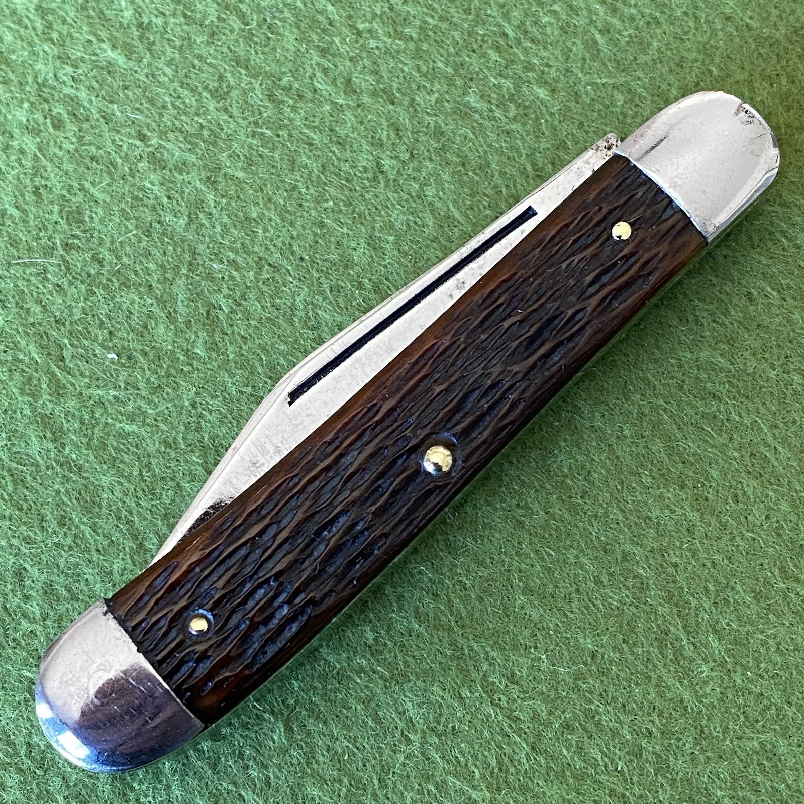 Old Vintage Utica Fancy Stockman Folding Pocket Knife 