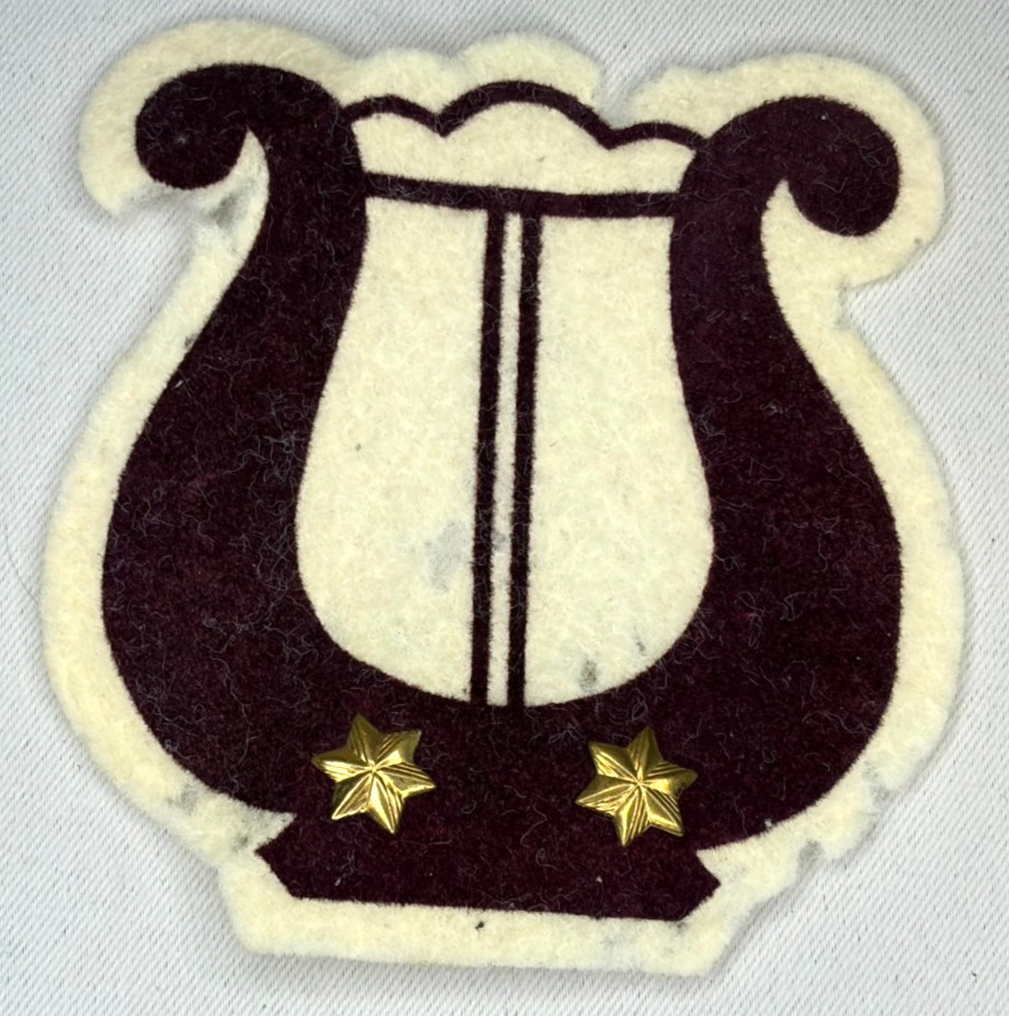 Vintage Felt Marching Band Lyre Patch Letterman Jacket 4