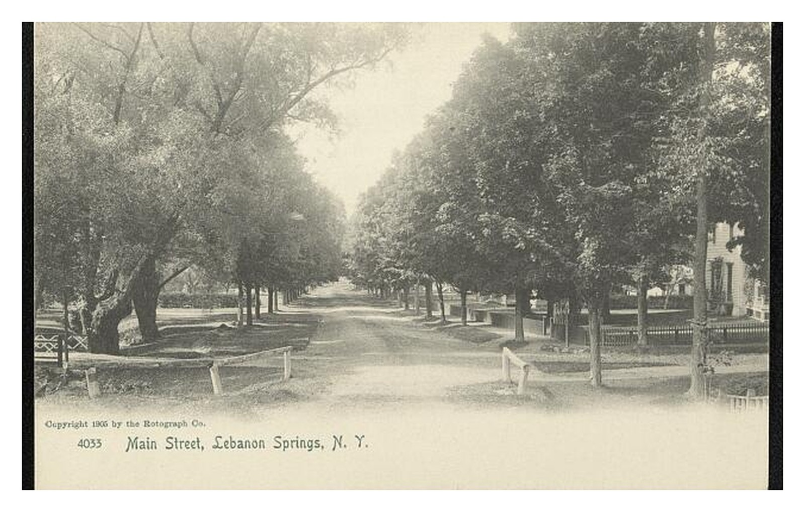 Lebanon Springs New York Main Street Standard Postcard
