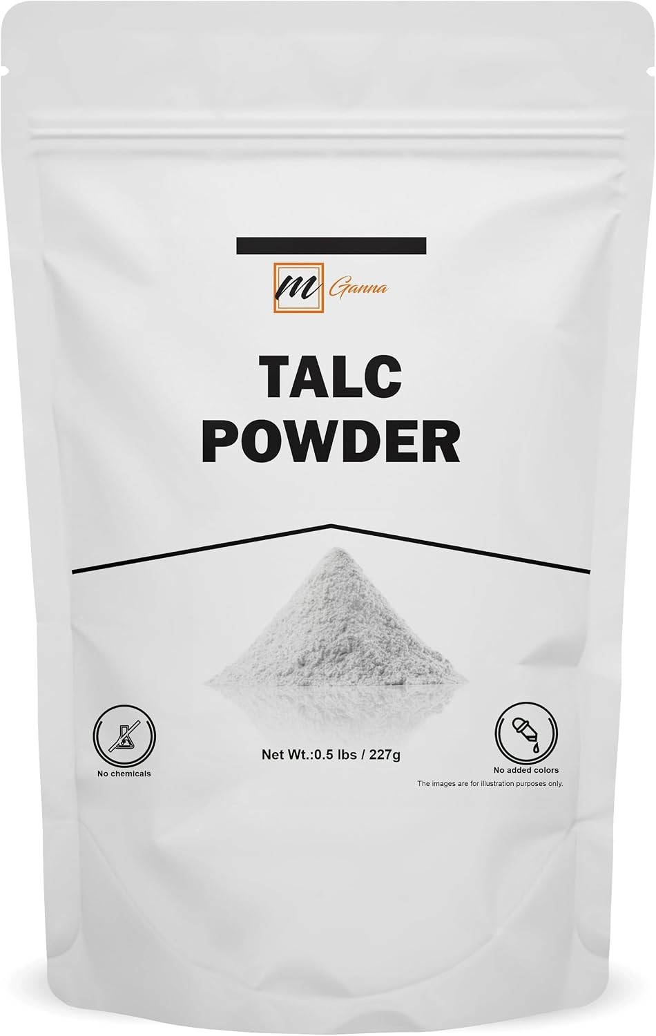 100% Natural Talc Powder for Facial Make-up, Absorption, Lubrication, and