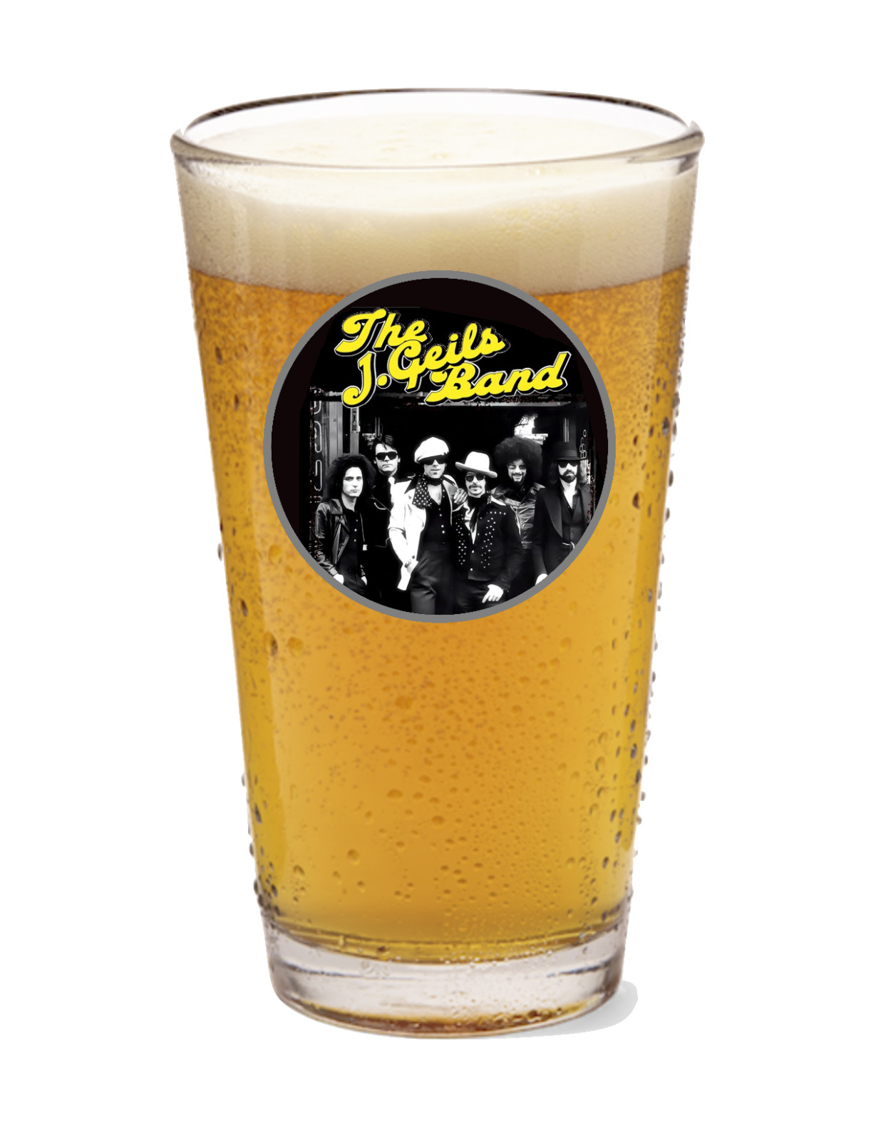 The J. Geils Band  - Rock and Roll 16oz Pint Beer Glass Handcrafted Liquor Soda
