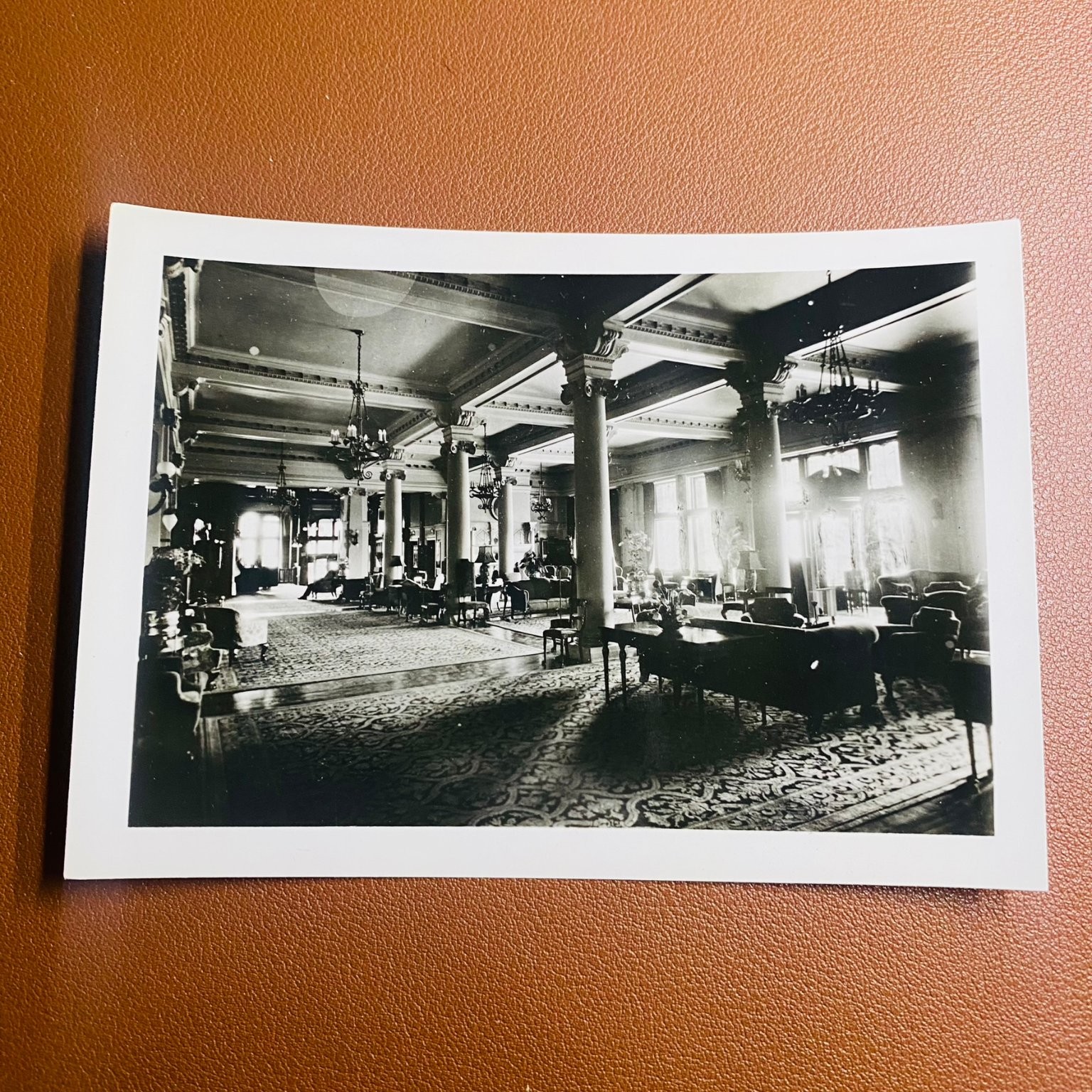 Empress Hotel Victoria BC Silver Gelatin Print 1920s-1940s Lobby Architecture