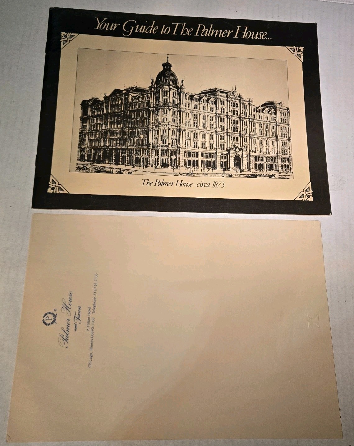 Your Guide To The Palmer House Chicago Hilton Hotel & Letterhead Booklet