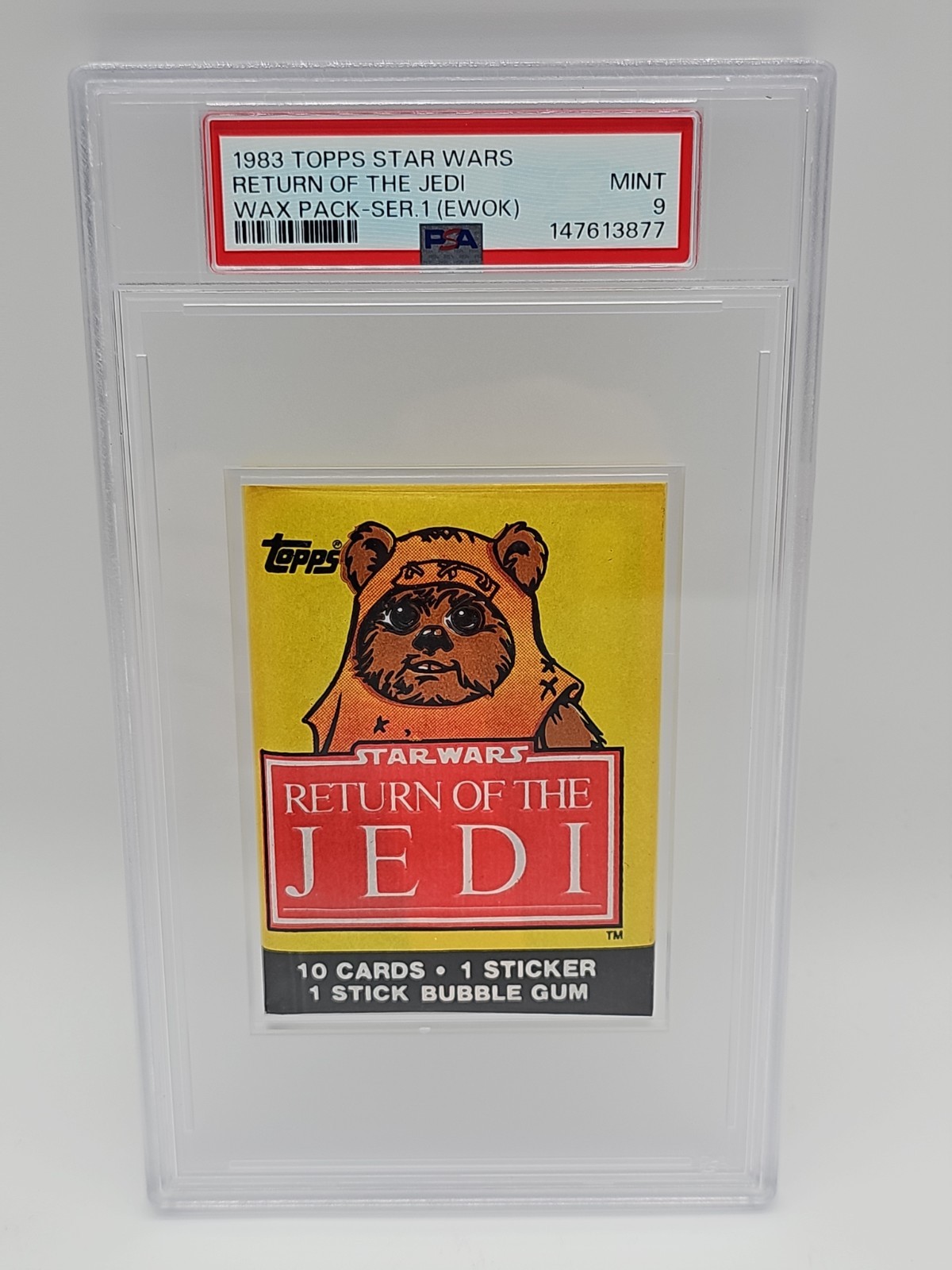 1983 Topps Star Wars Return of the Jedi Series 1 Wax Pack EWOK PSA 9 MINT