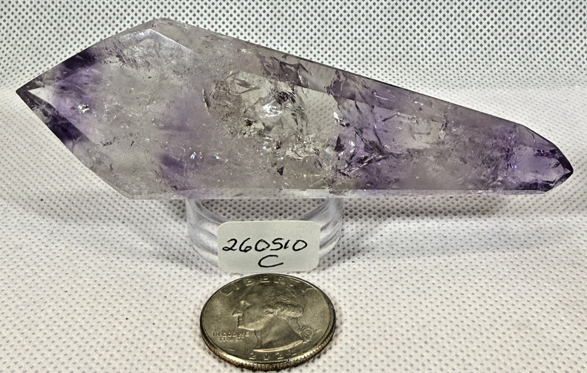 AMETHYST DOUBLE TERMINATED WAND WITH 2 PERFECT POINTS